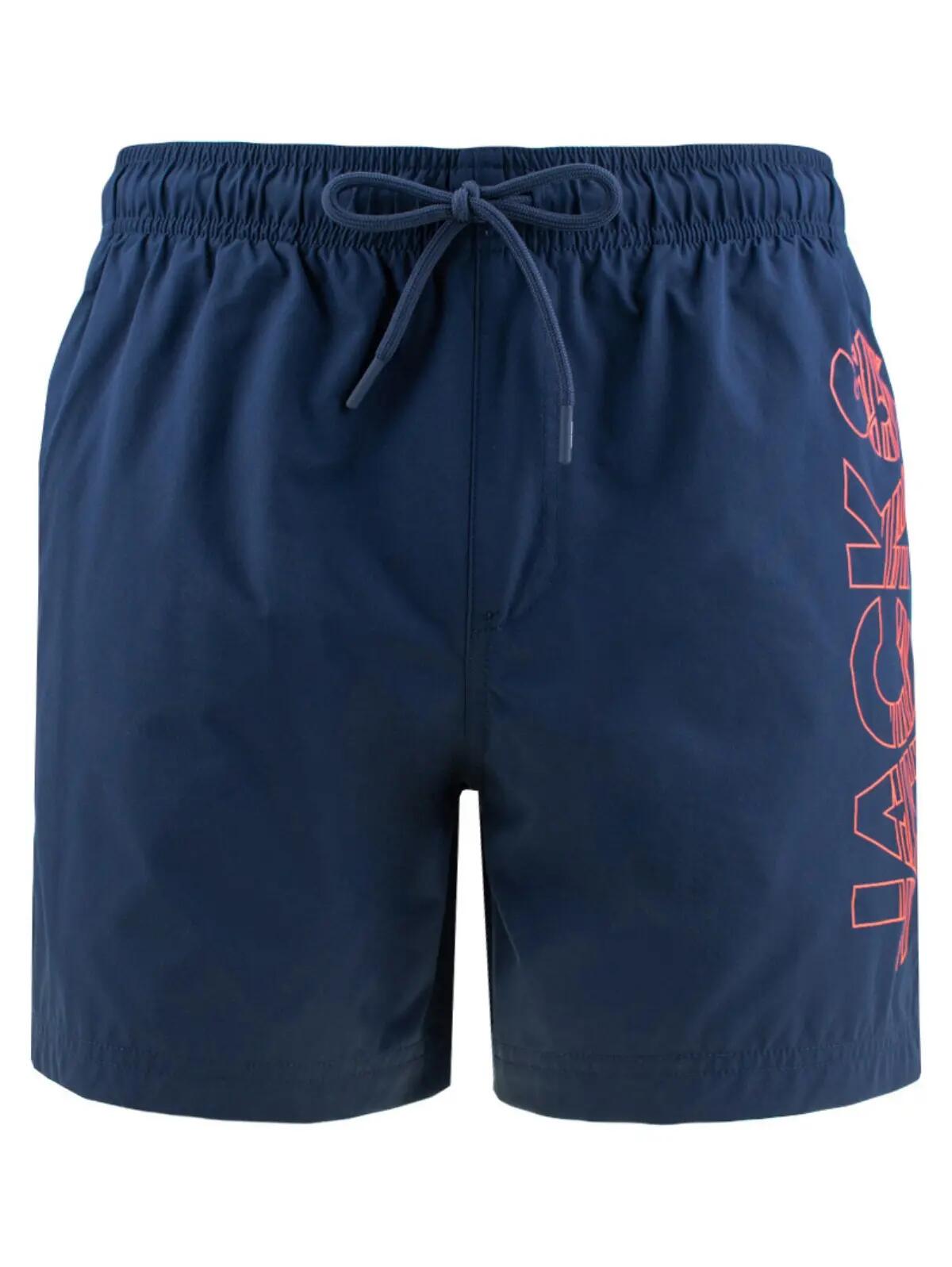 Short de bain homme grande taille Wave Logo Bleu 3/5