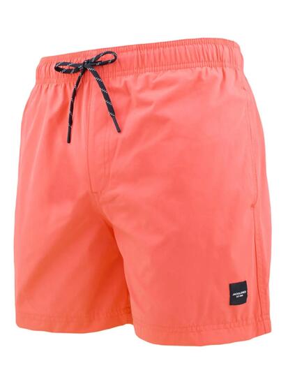 Short de bain homme grande taille Maui Solid Corail Orange