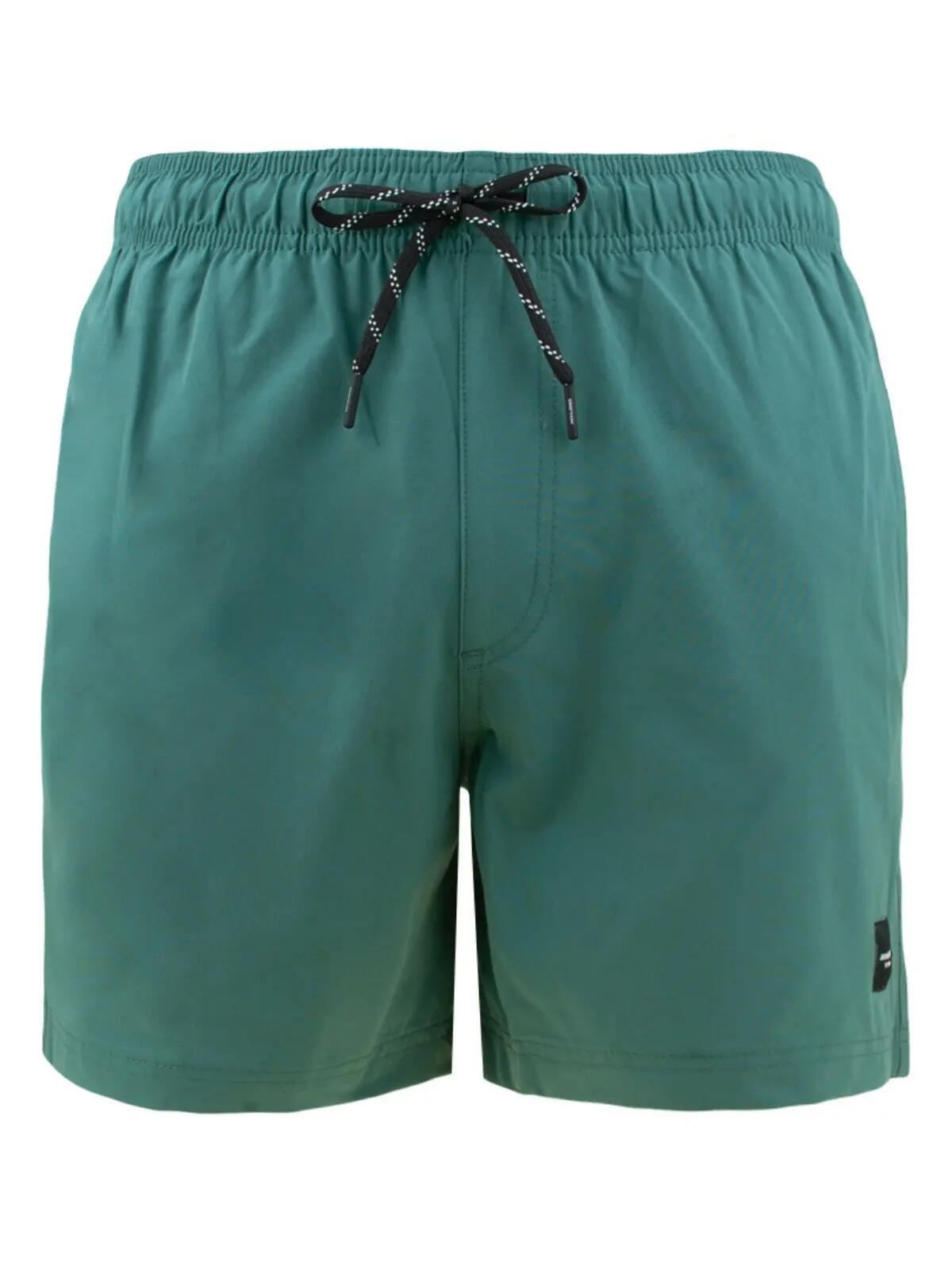 Short de bain homme grande taille Maui Solid Vert 3/5