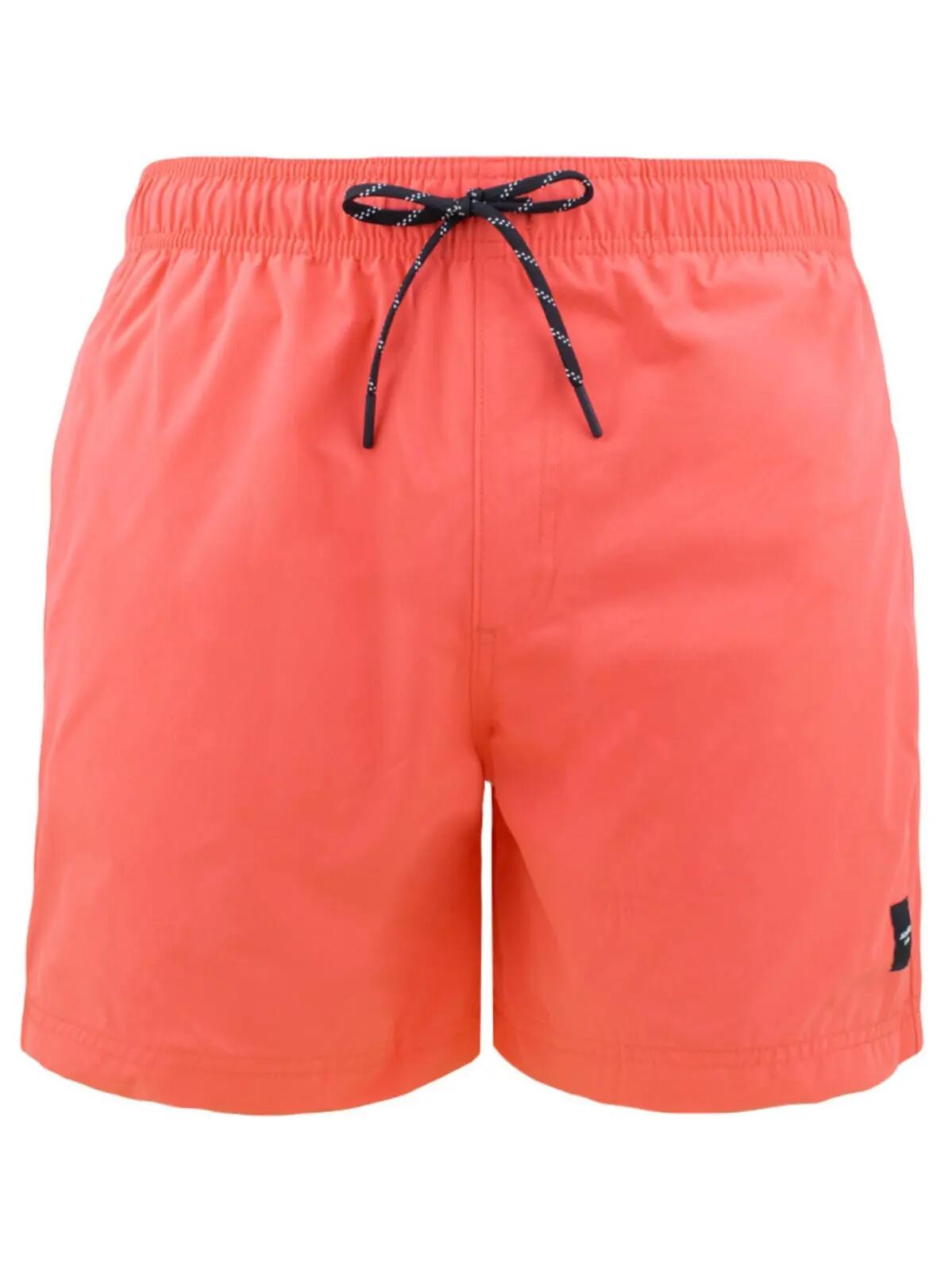 Short de bain homme grande taille Maui Solid Corail Orange 3/5