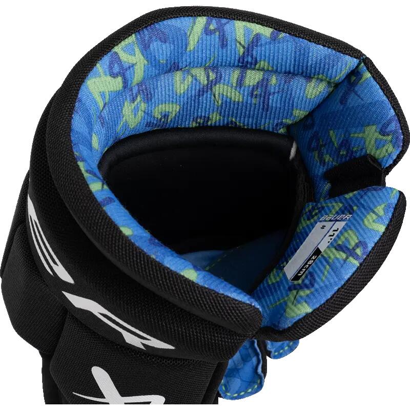 BAUER X Junior zwarte hockeyhandschoenen voor kinderen 11.0 3/5