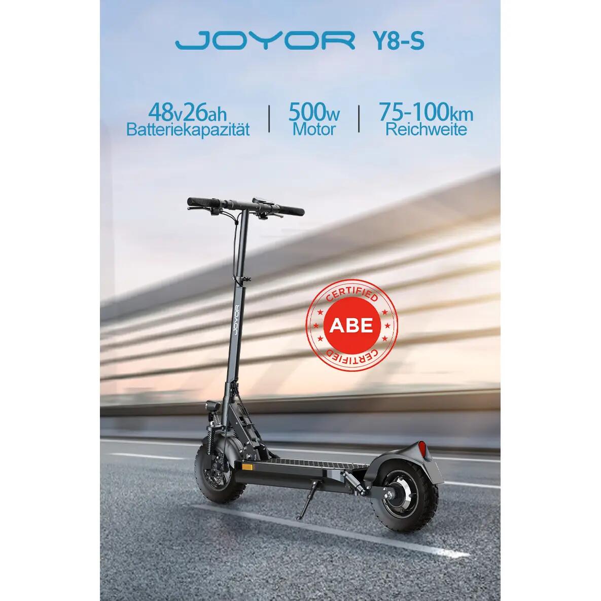 JOYOR Y8-S Elektrický kolobežka 48V 26Ah 500W 10" mechanické kotúčové brzdy 6/16