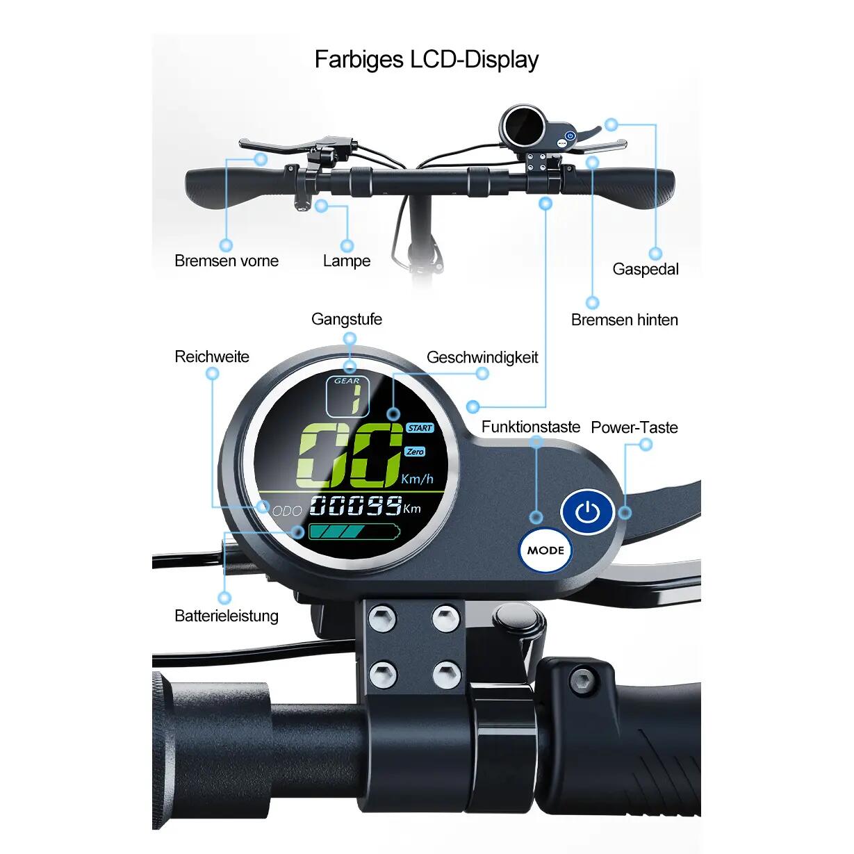 JOYOR Y8-S Elektrický kolobežka 48V 26Ah 500W 10" mechanické kotúčové brzdy 14/16