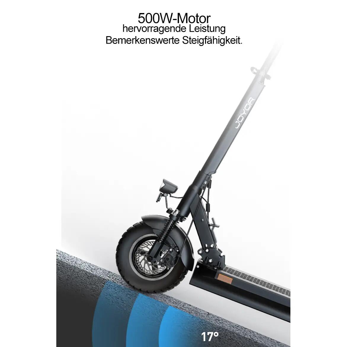 JOYOR Y8-S Elektrický kolobežka 48V 26Ah 500W 10" mechanické kotúčové brzdy 10/16