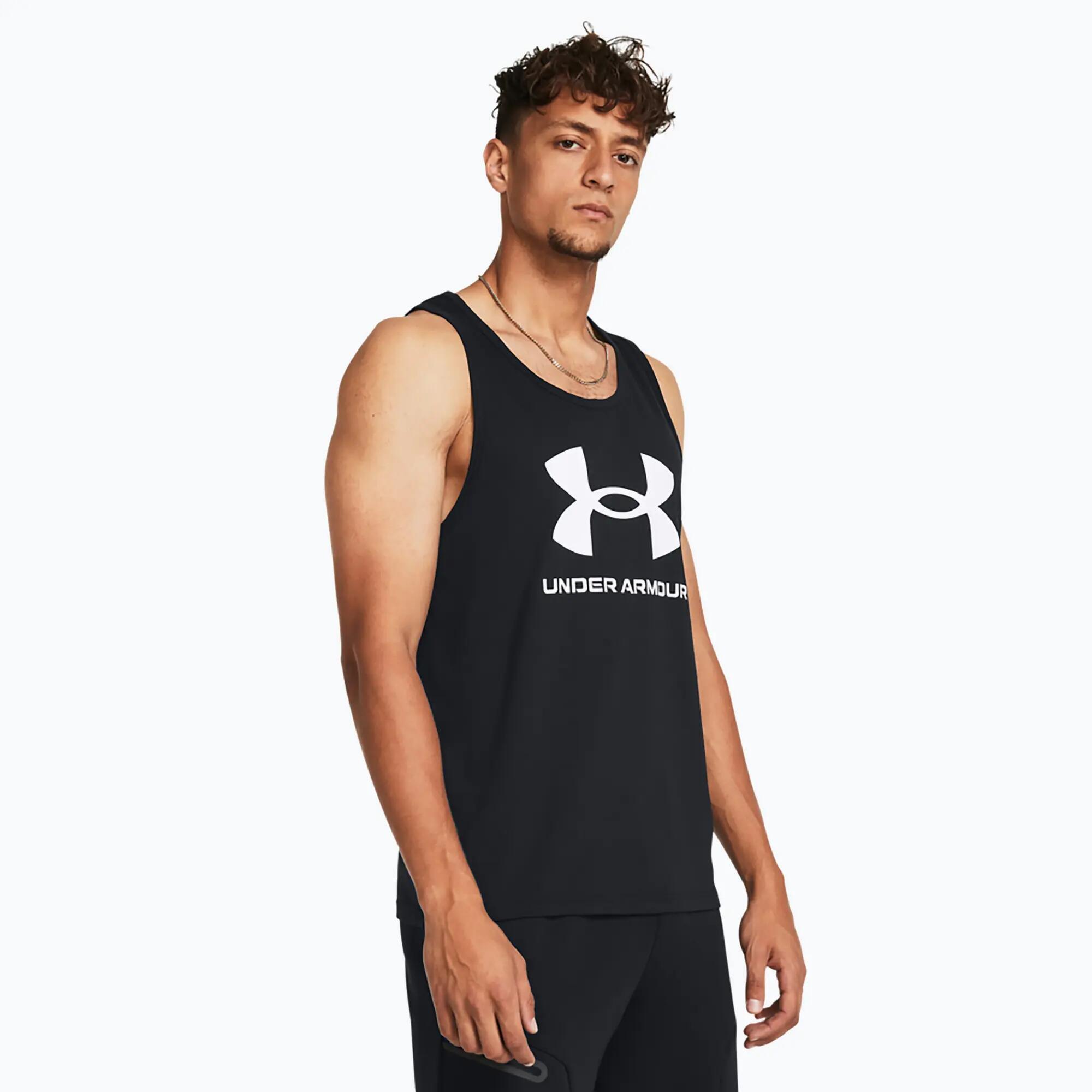 Under Armour Sportstyle Logo Tank Negro Hombre 3/6