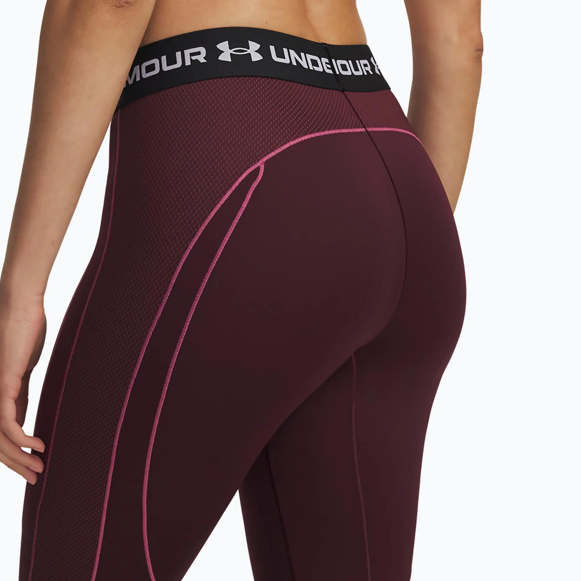 Legginsy treningowe damskie Under Armour CGear Textu fuchsia dusk 4/4