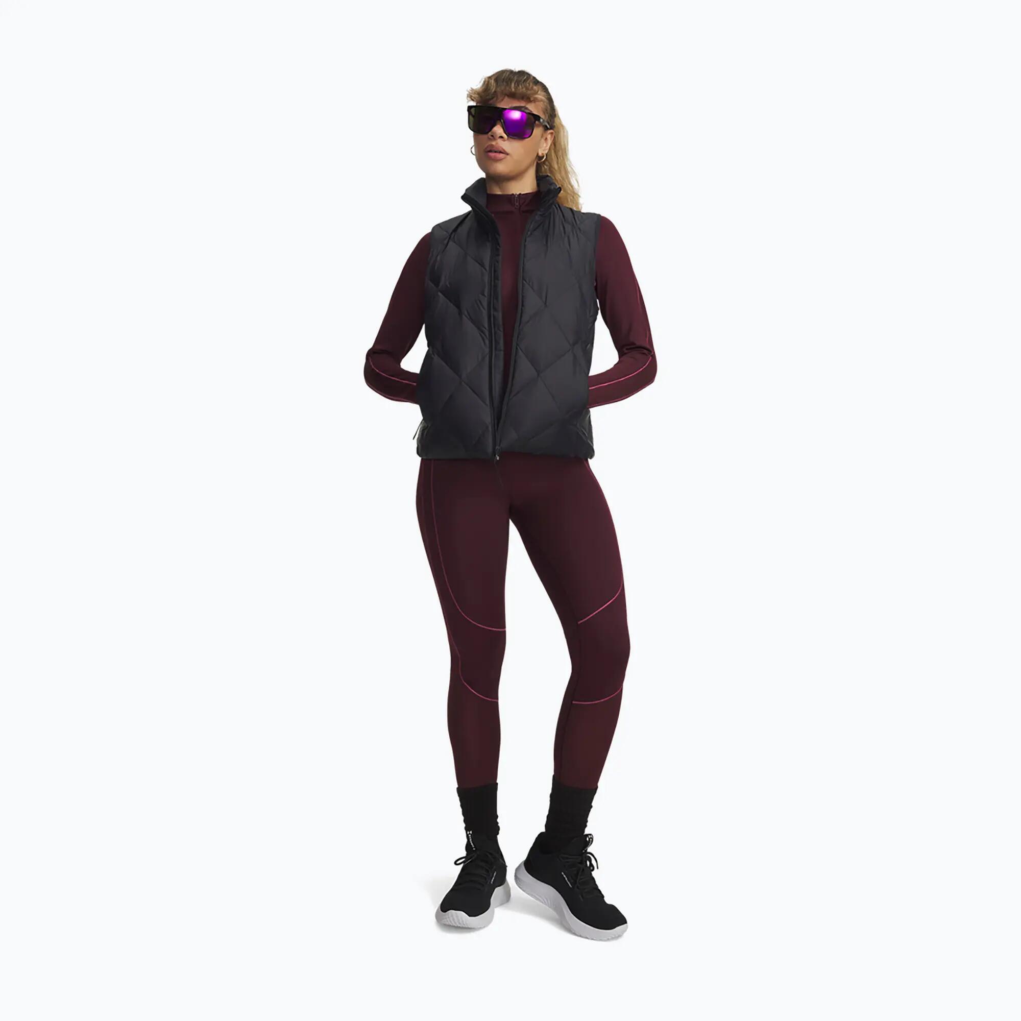 Legginsy treningowe damskie Under Armour CGear Textu fuchsia dusk 2/4