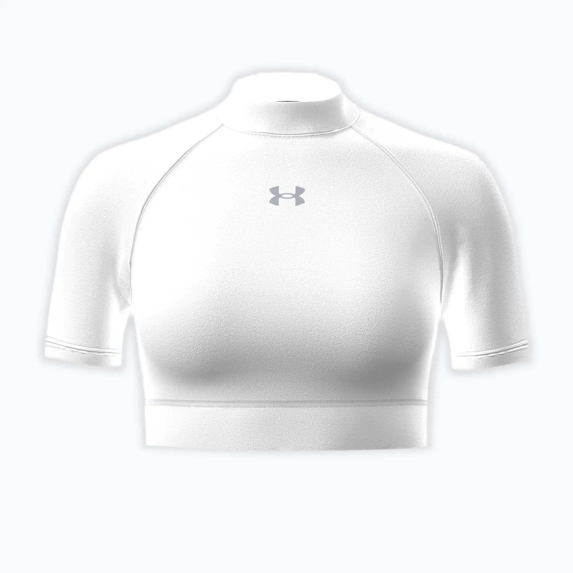 Maglietta da allenamento da donna Under Armour HeatGear Crop Mock 1/3