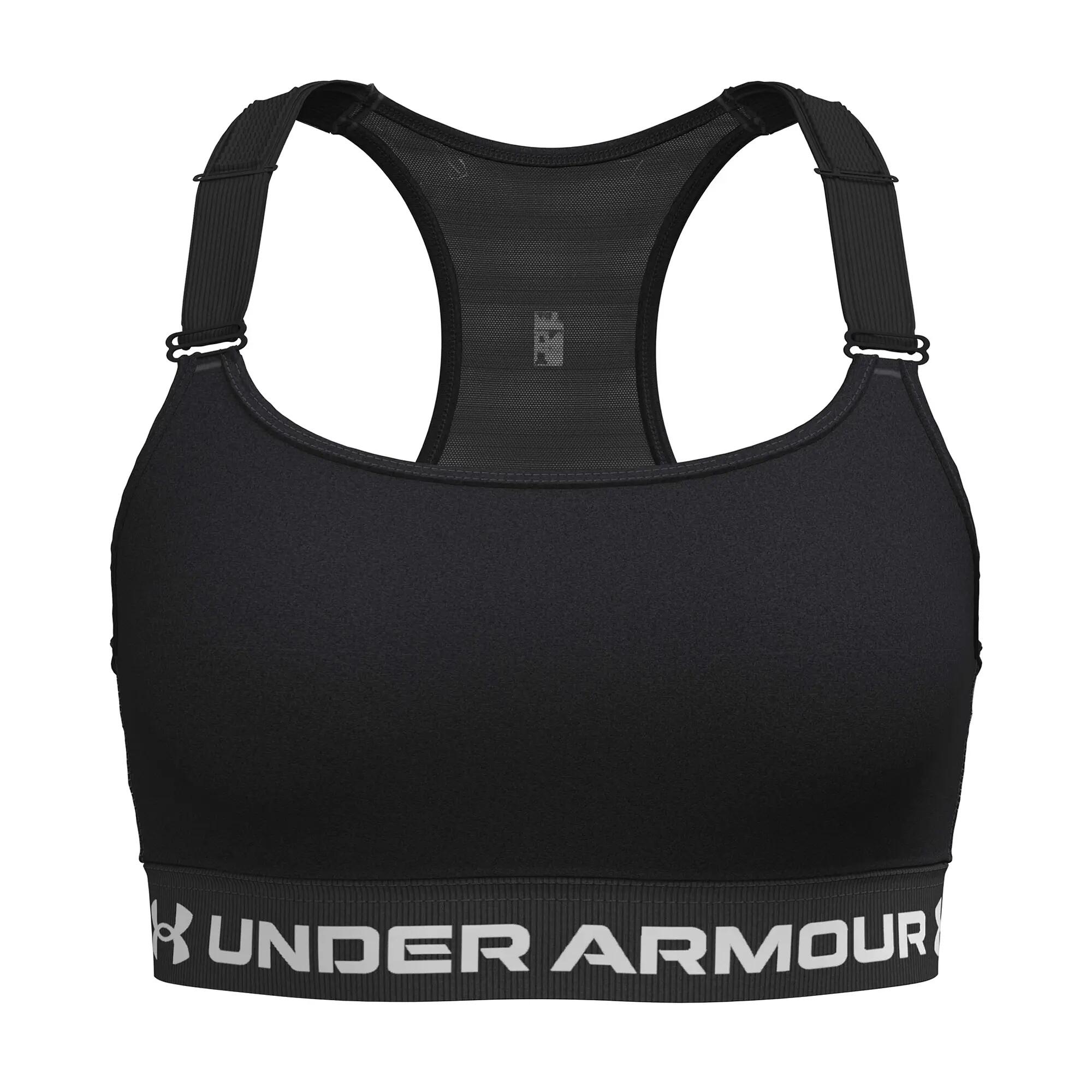 Biustonosz treningowy Under Armour HeatGear High ultimate black/white 2/5