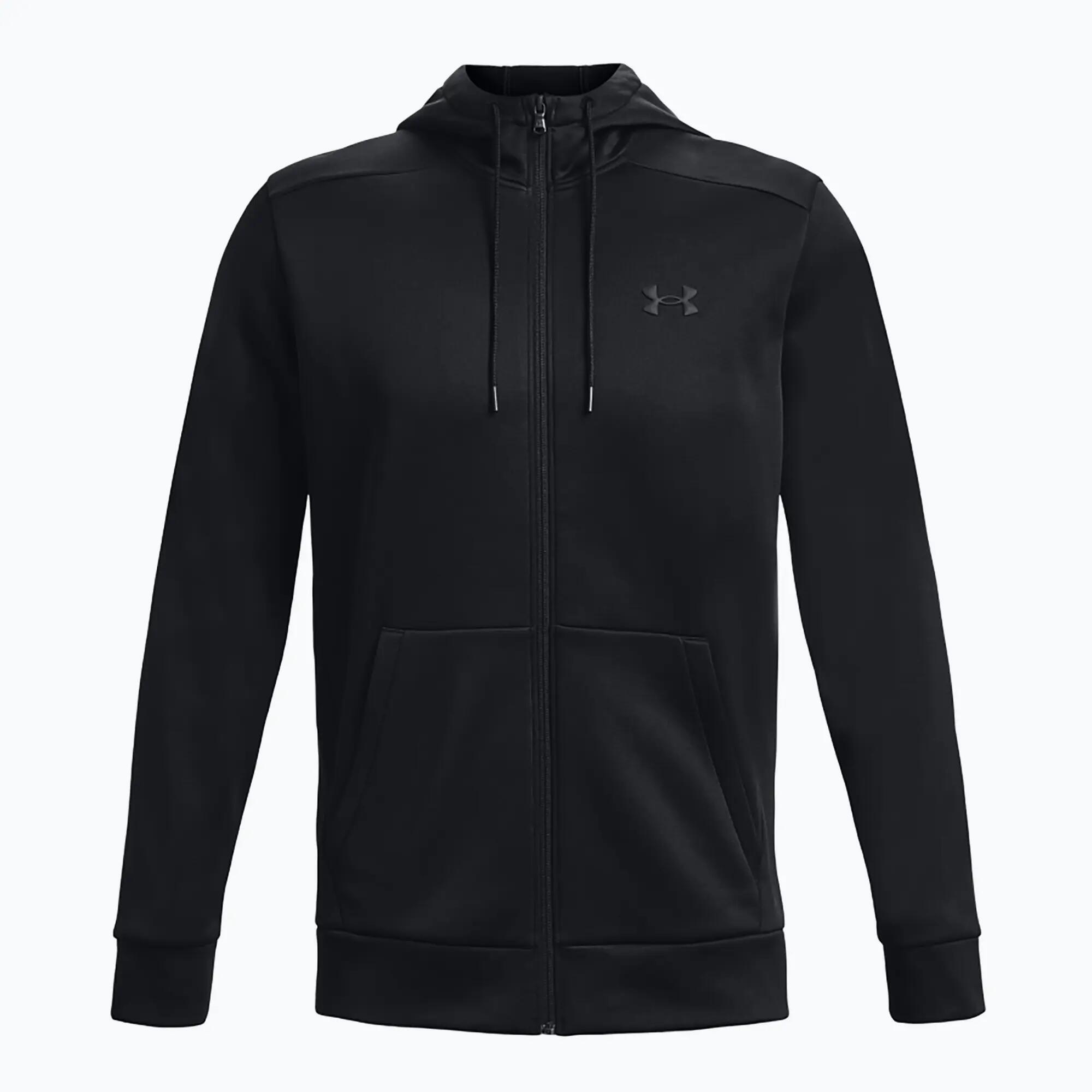 Le sweat à capuche zippé pour homme Under Armour Fleece FZ Hoodie noir/noir est 5/7