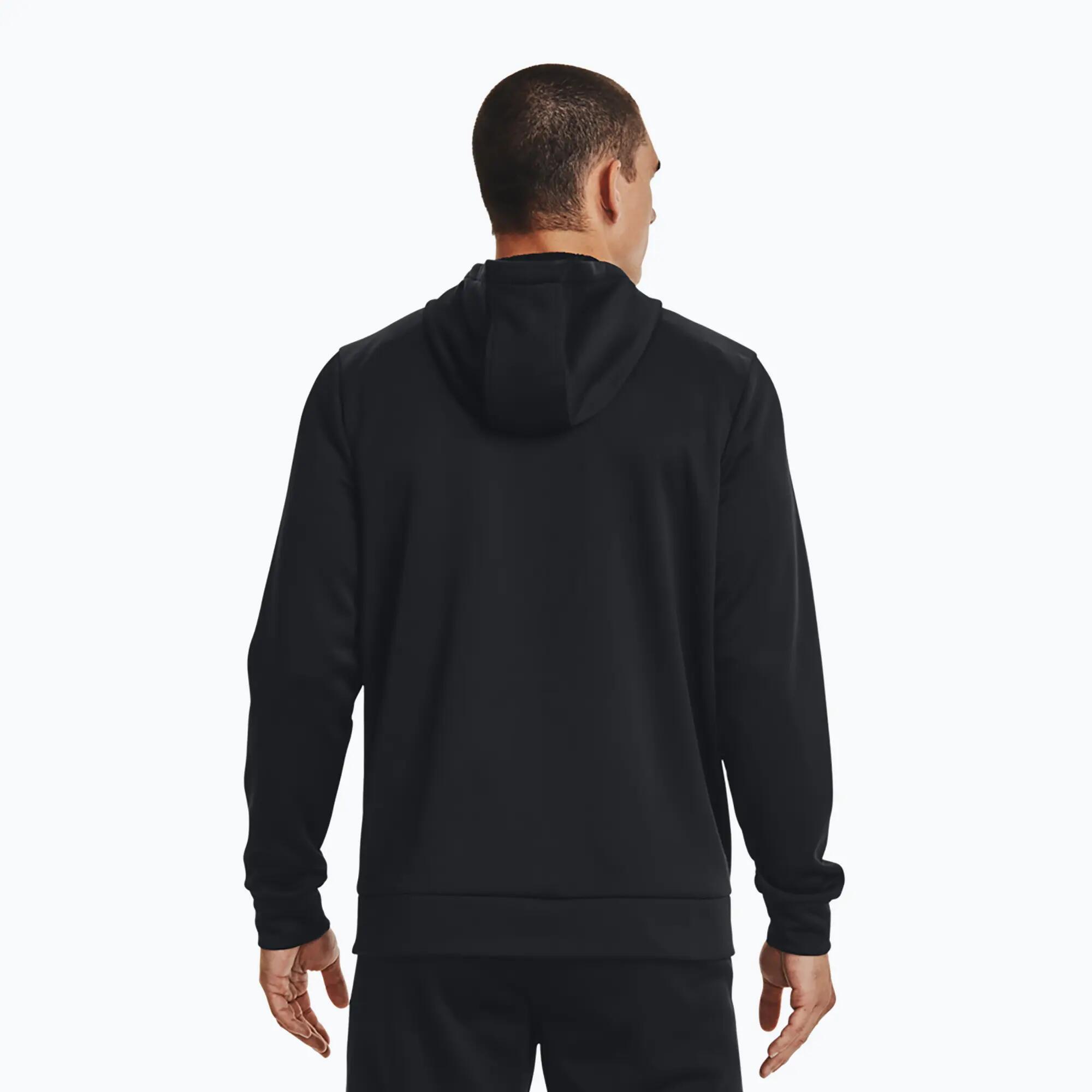 Le sweat à capuche zippé pour homme Under Armour Fleece FZ Hoodie noir/noir est 3/7