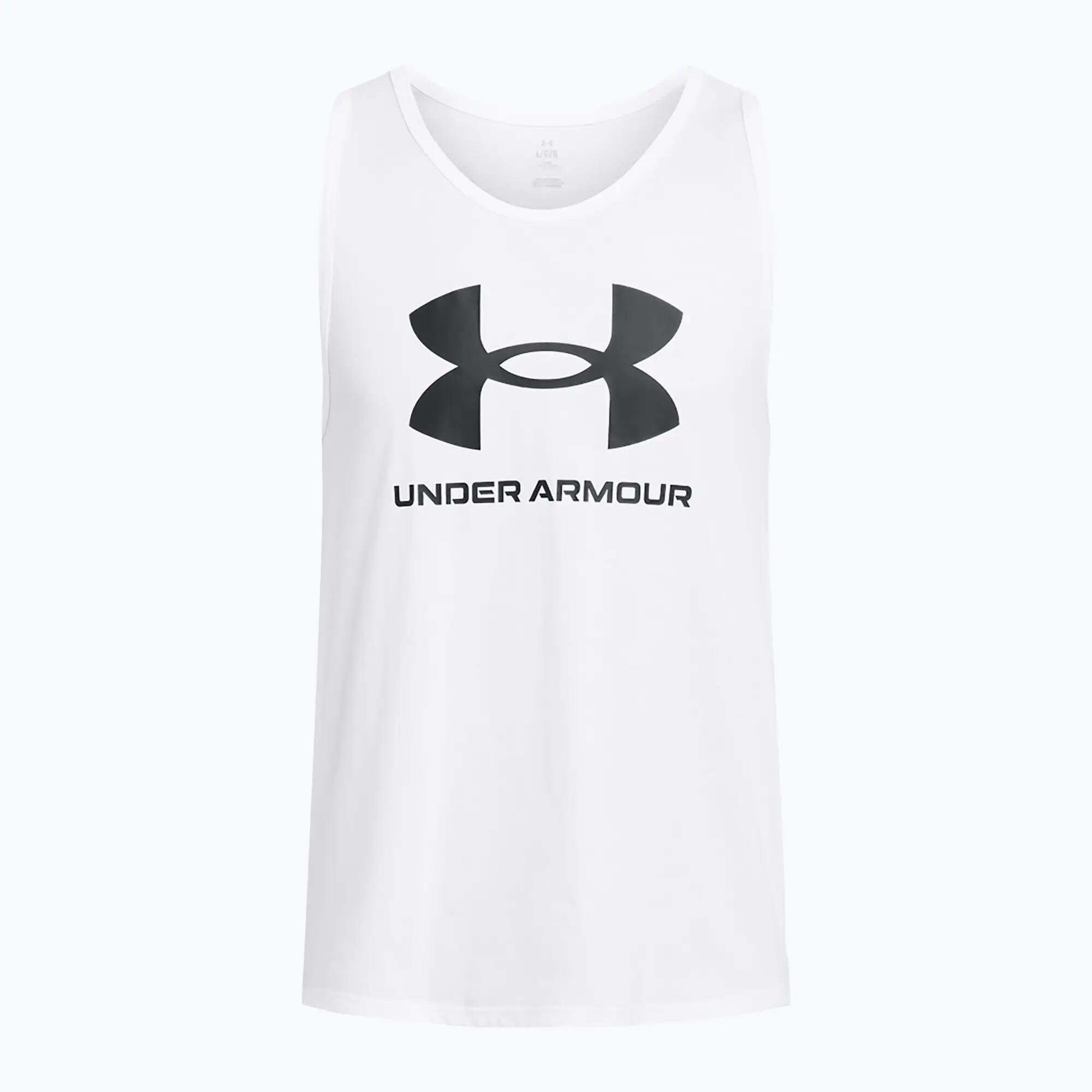 Under Armour Sportstyle Logo Tank Top White Men 5/6