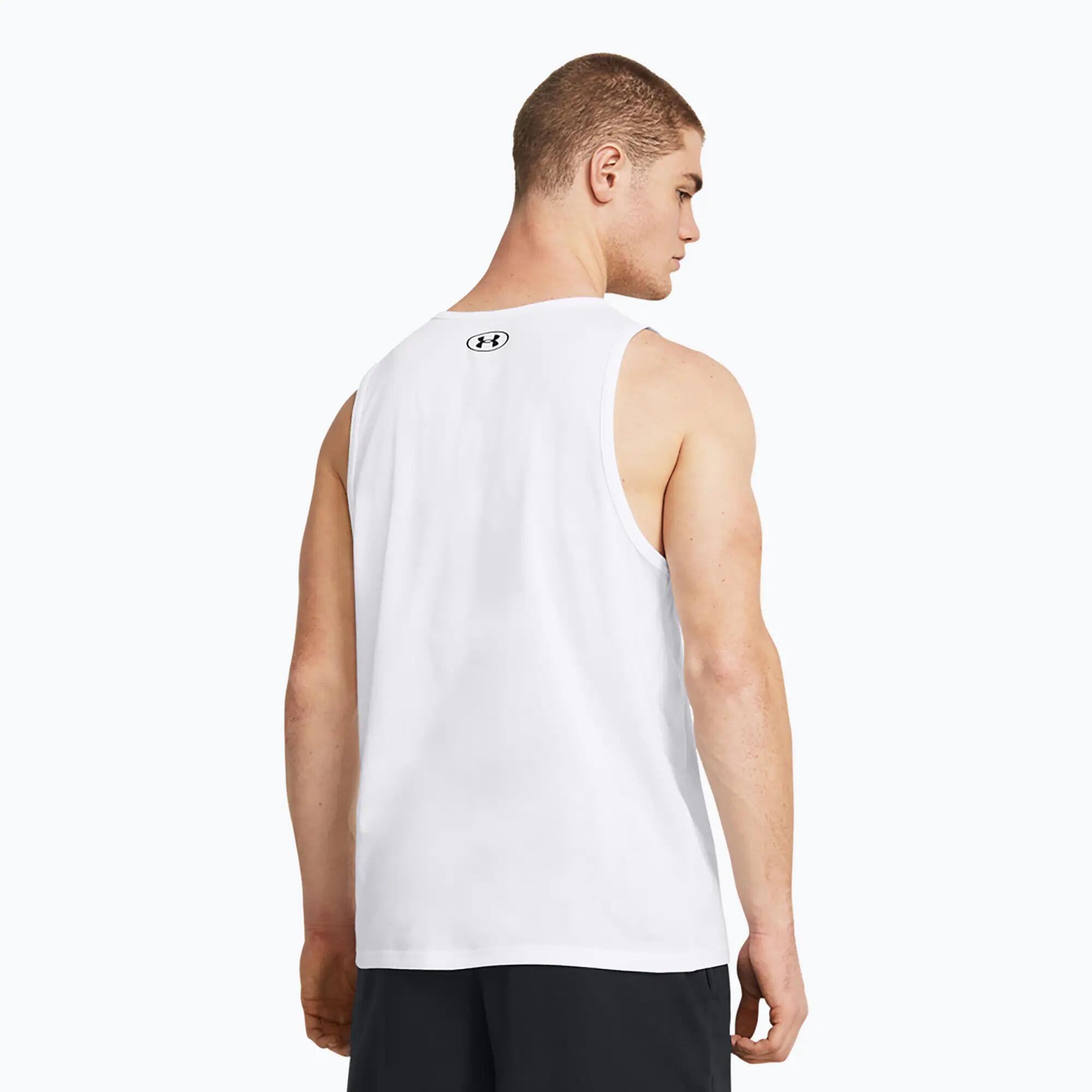 Under Armour Sportstyle Logo Tank Top White Men 2/6