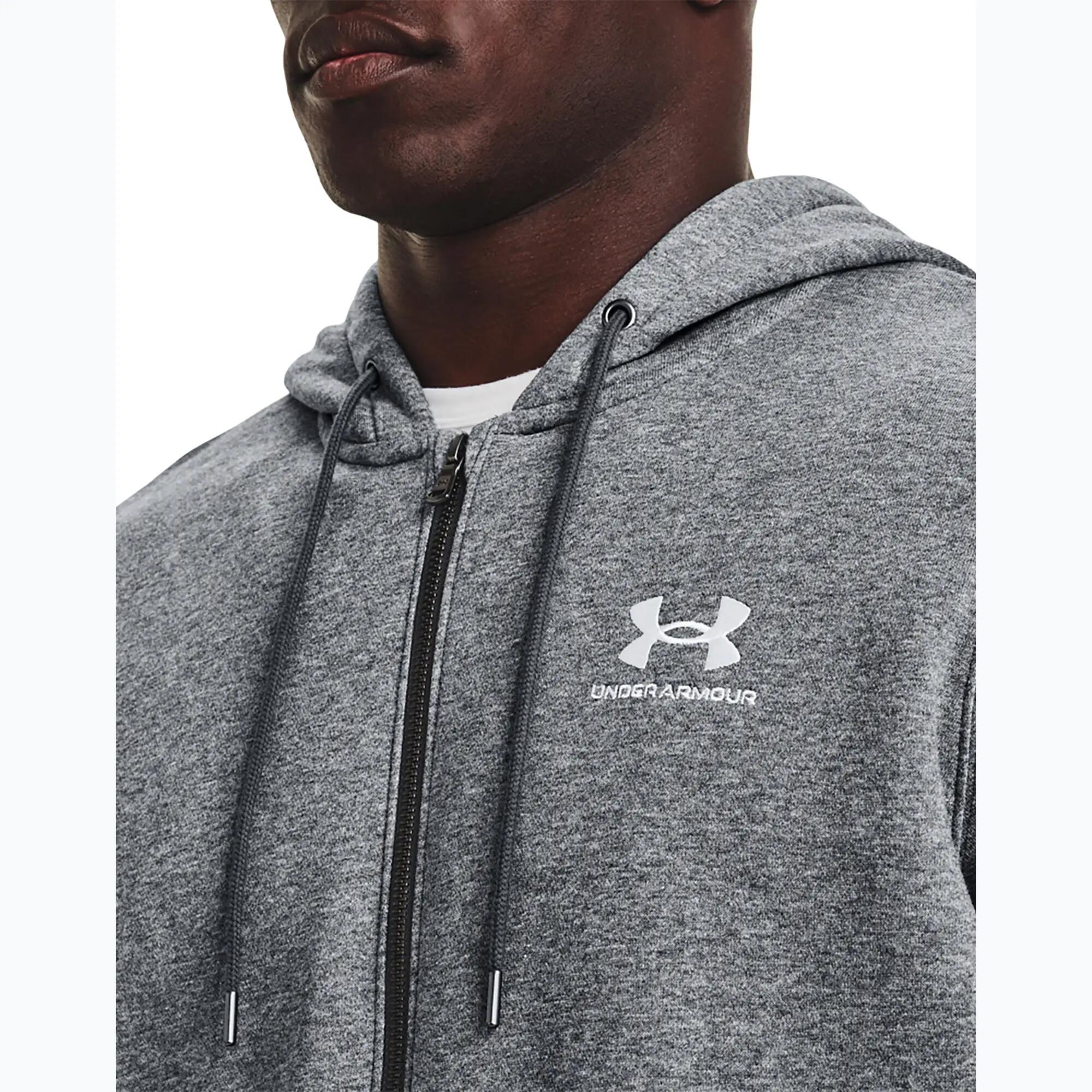 Felpa da uomo Under Armour Essential Fleece con cappuccio e zip integrale 4/7