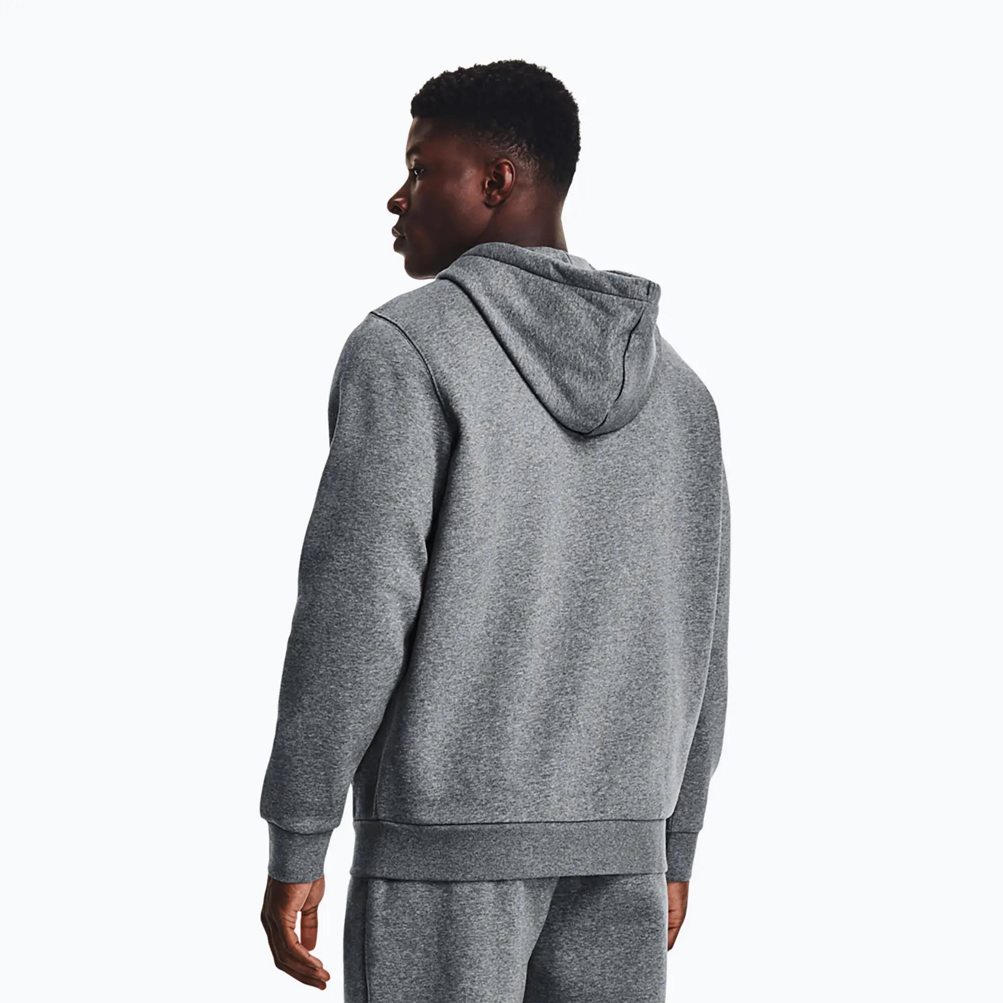 Felpa da uomo Under Armour Essential Fleece con cappuccio e zip integrale 3/7