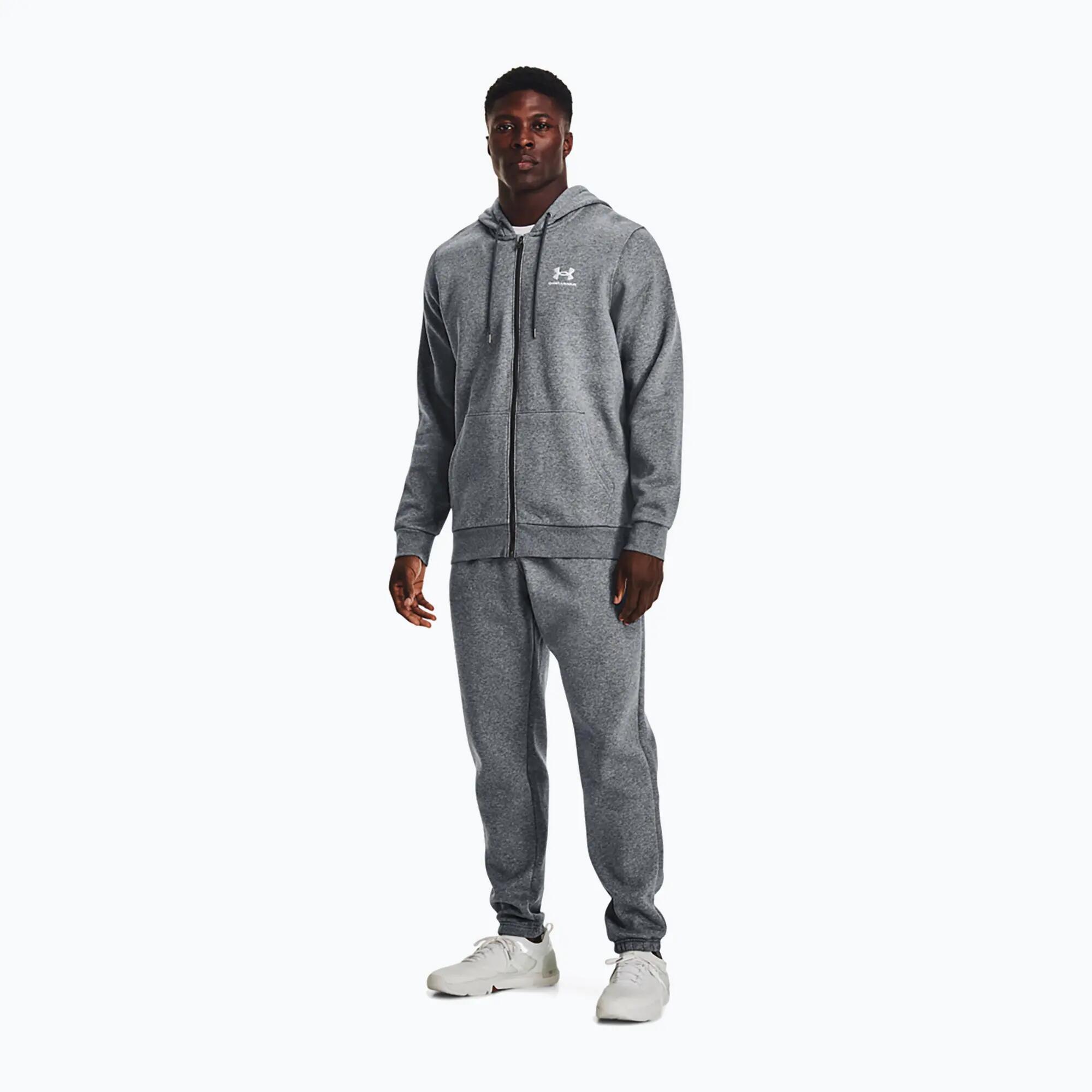 Felpa da uomo Under Armour Essential Fleece con cappuccio e zip integrale 2/7