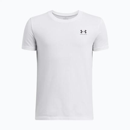 T-shirt enfant Under Armour Sportstyle Left Chest blanc