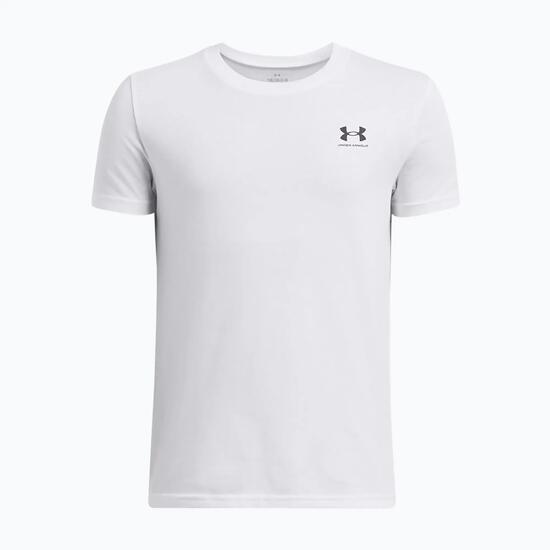 T-shirt enfant Under Armour Sportstyle Left Chest blanc