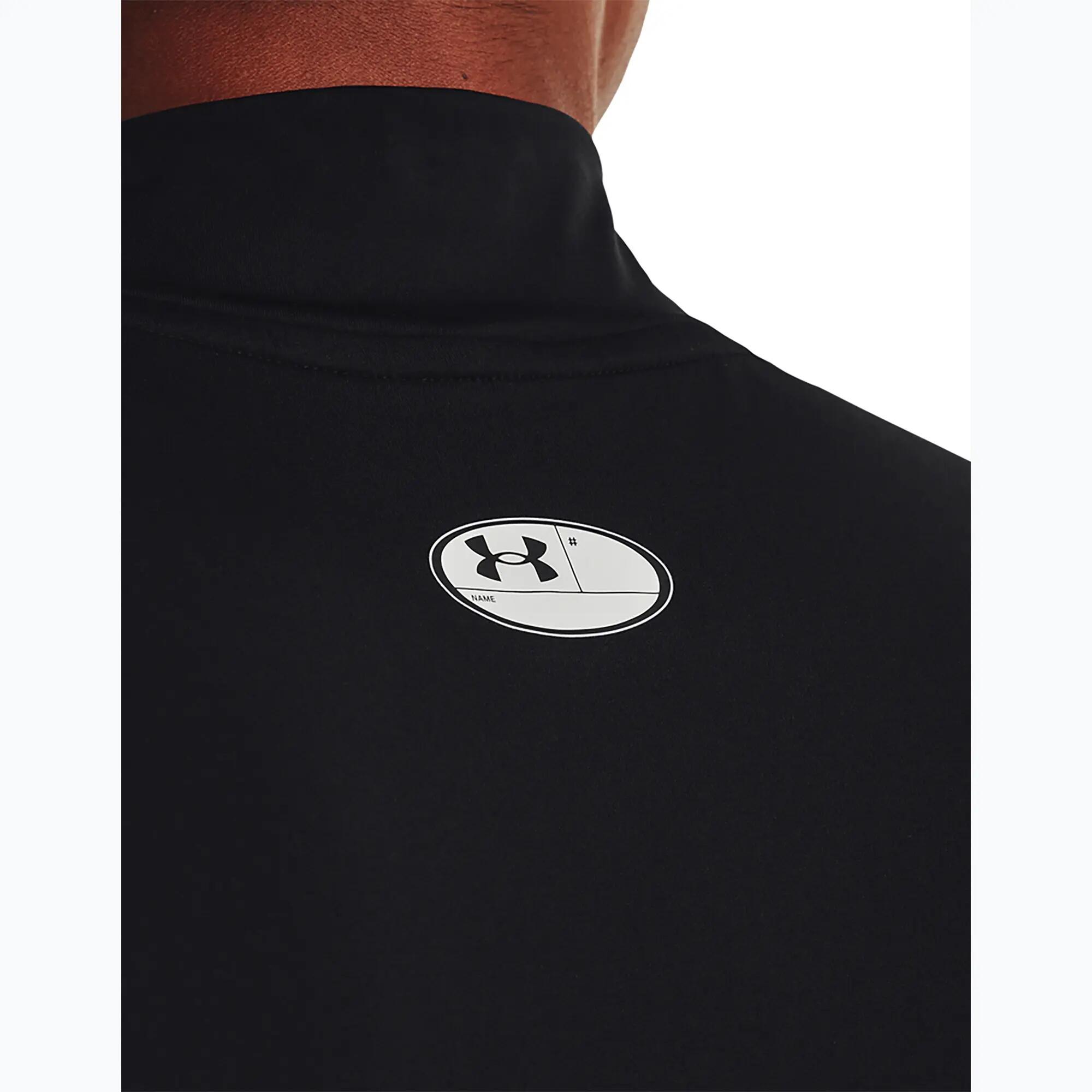 Herren Trainingsshirt Under Armour HG Armour Comp Mock schwarz/weiß 4/7