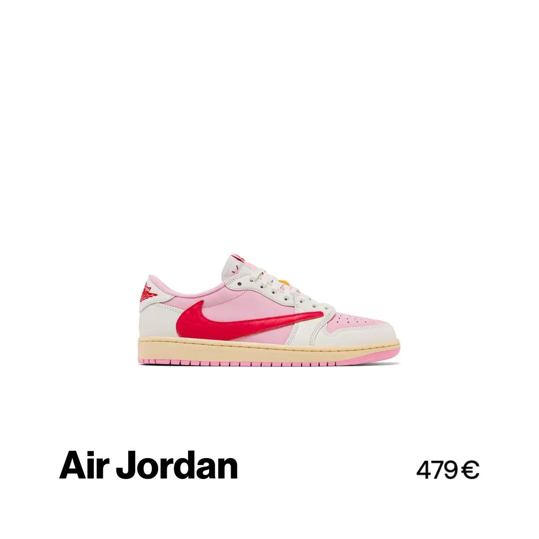 Zapatillas - Unisex - AJ1 Low Travis Scott - Rosa/Crema 5/7