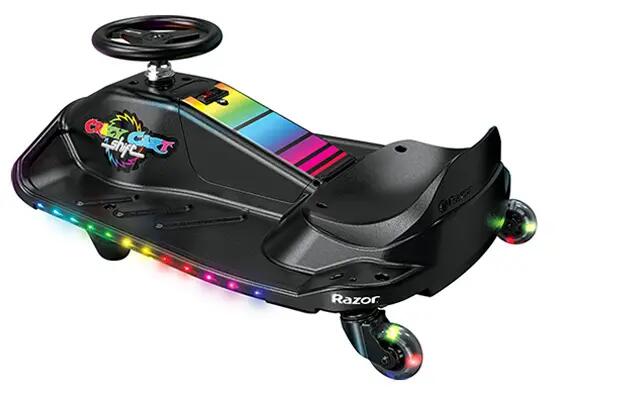 Razor Crazy Cart Shift Lightshow Lithium Kids Electric Ride-On 10/10