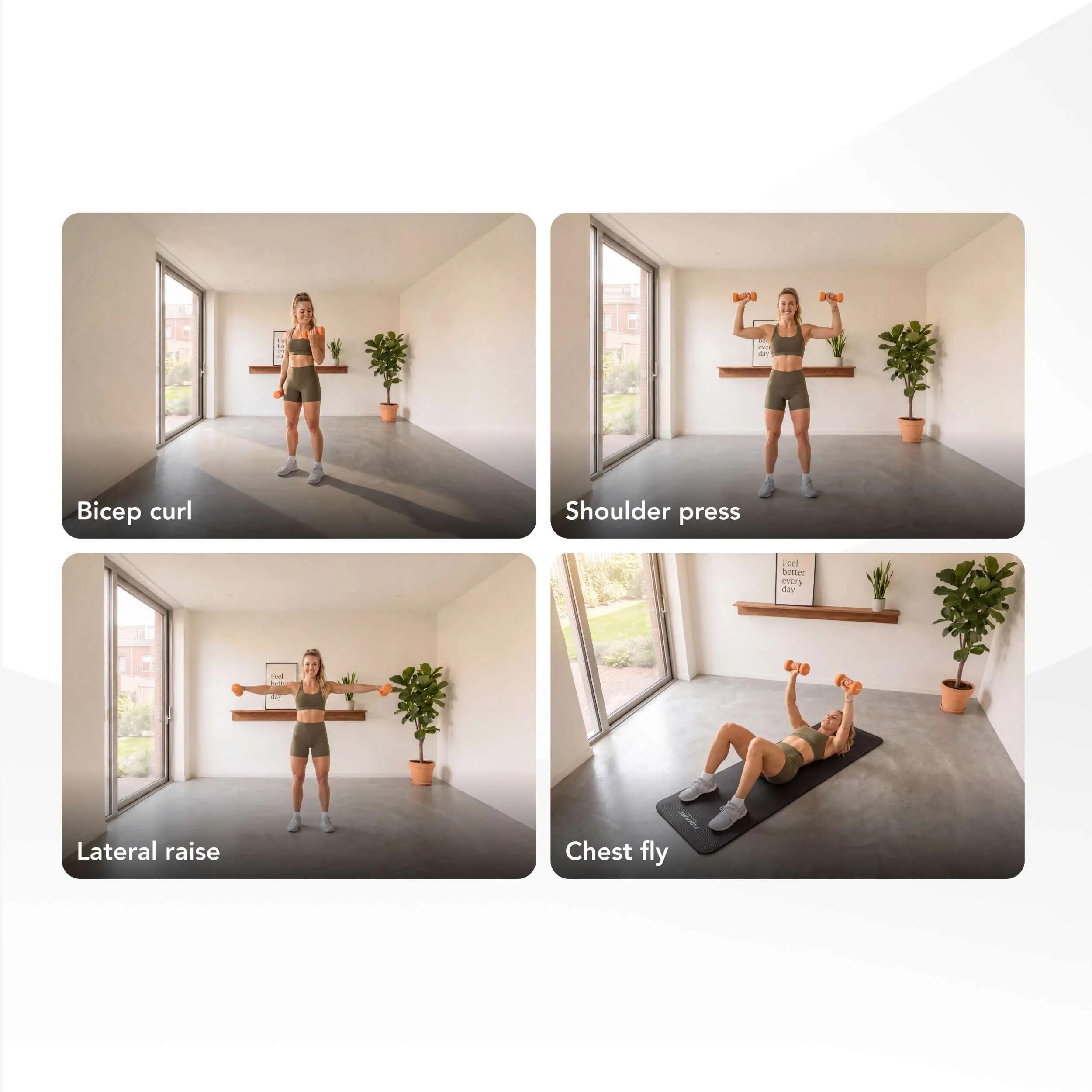 2er Set Kurzhantelset - Fitnessset - bunte Kurzhanteln mit Neopren 2/4