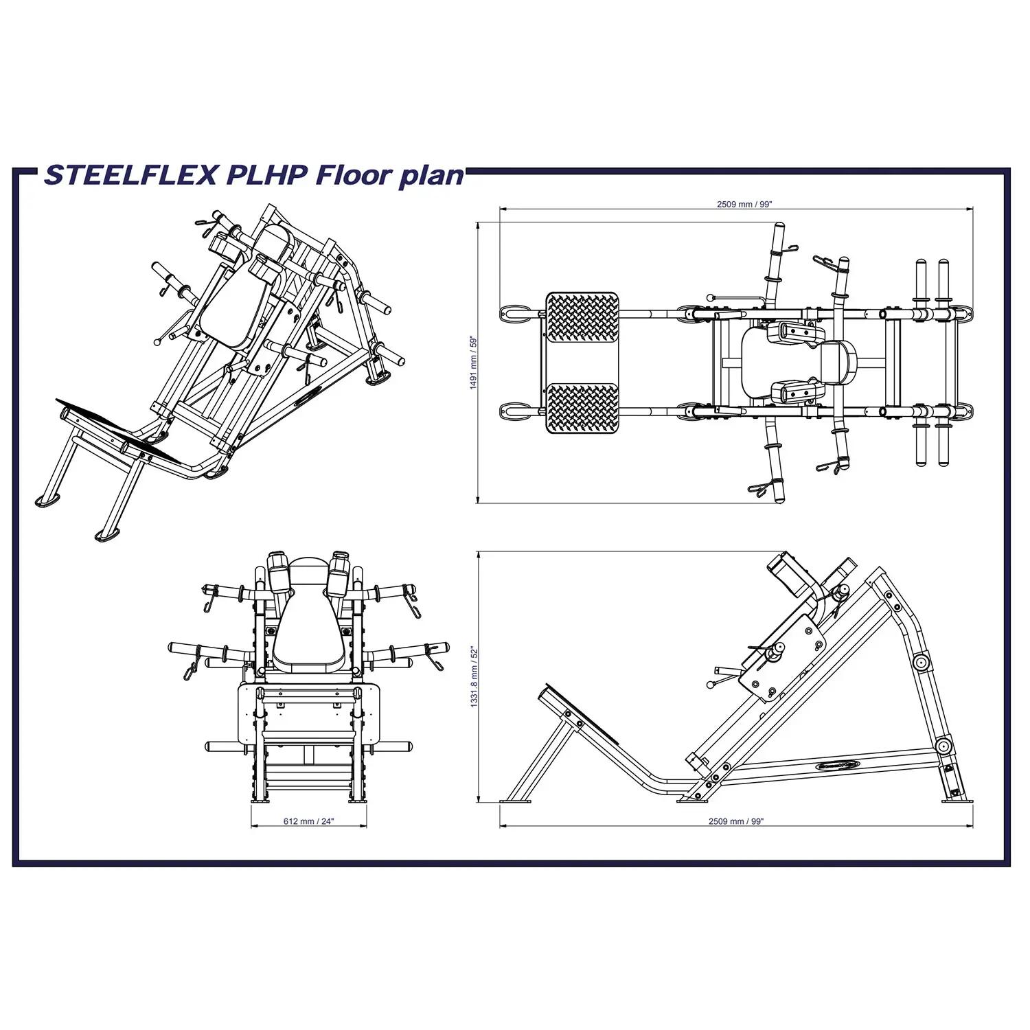 Steelflex Machine Hack Press à Charge Disque - PLHP-BR 2/4