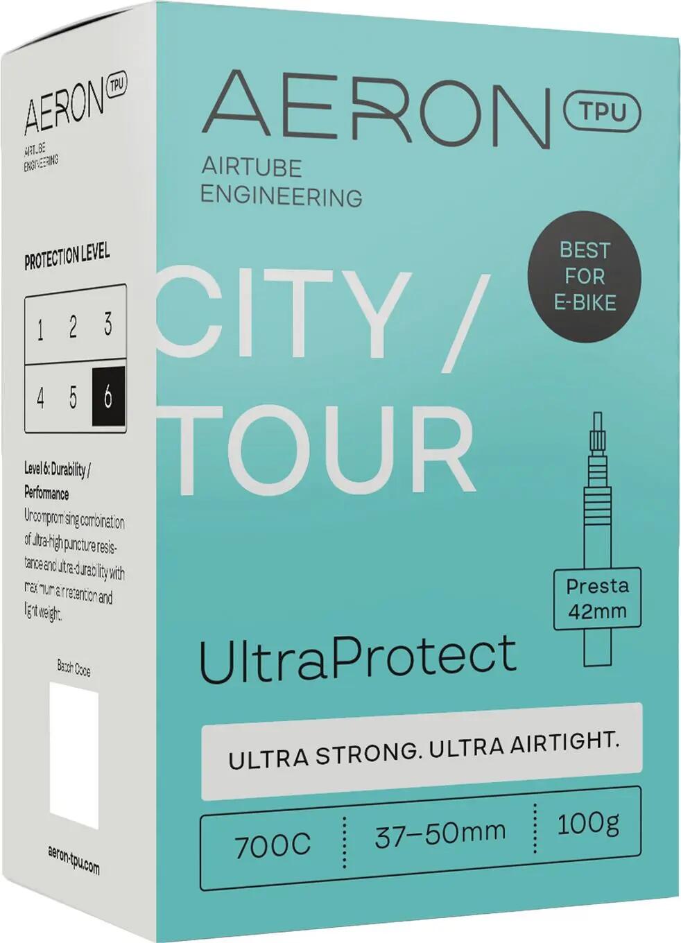 Camera d'aria City-Tour UltraProtect - 37-50 mm - valvola Presta da 42 mm - 700c 3/7