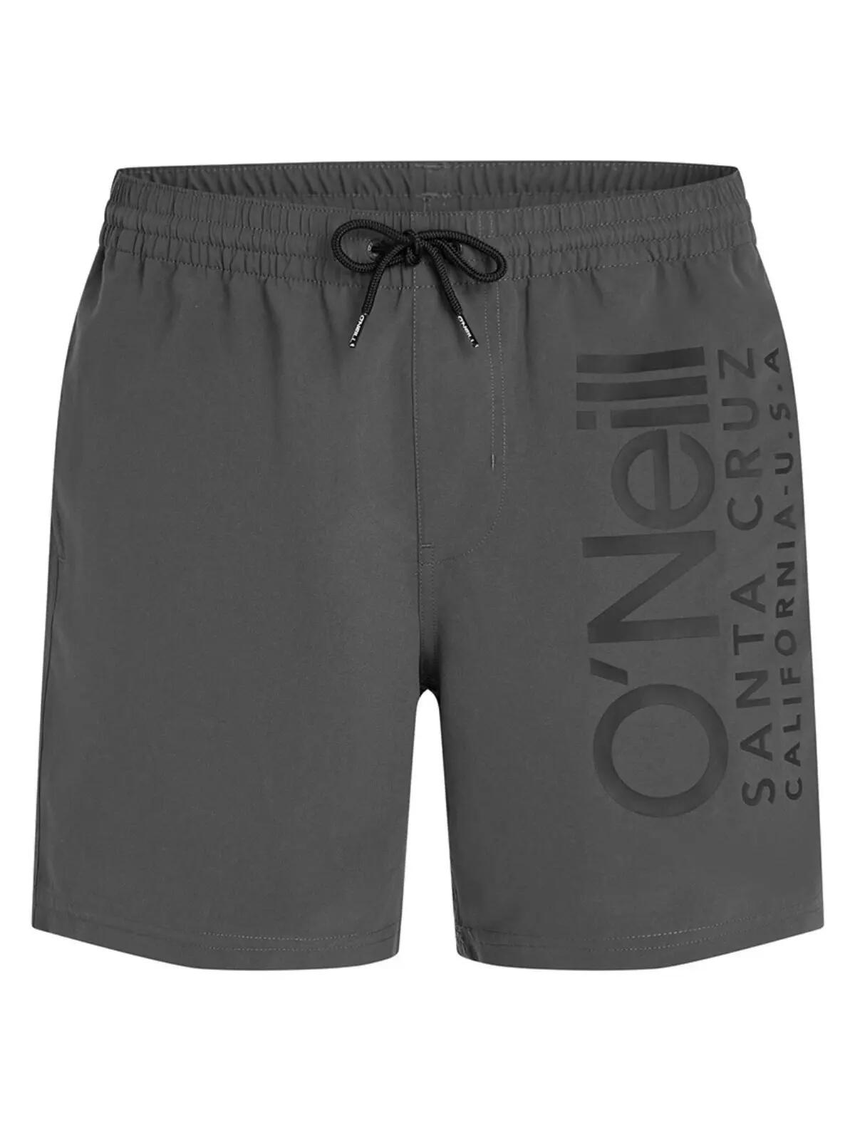 Heren Zwemshort Cali Logo Grijs 1/6