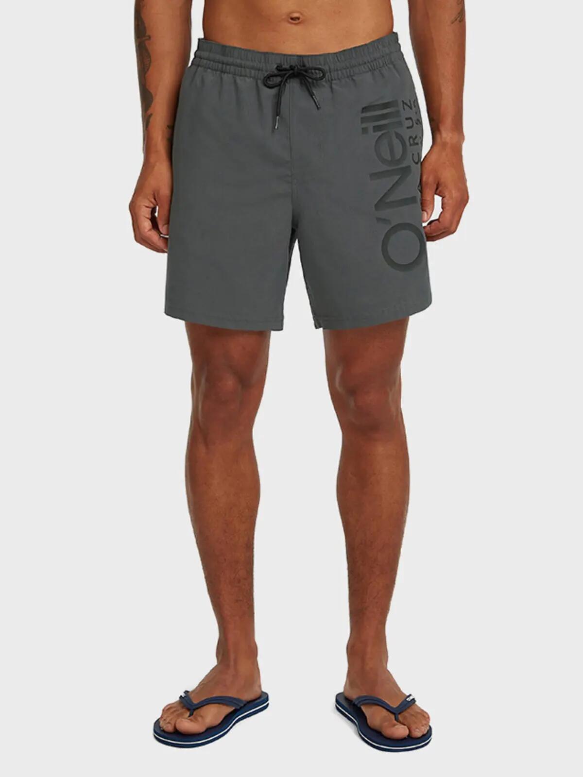 Heren Zwemshort Cali Logo Grijs 3/6