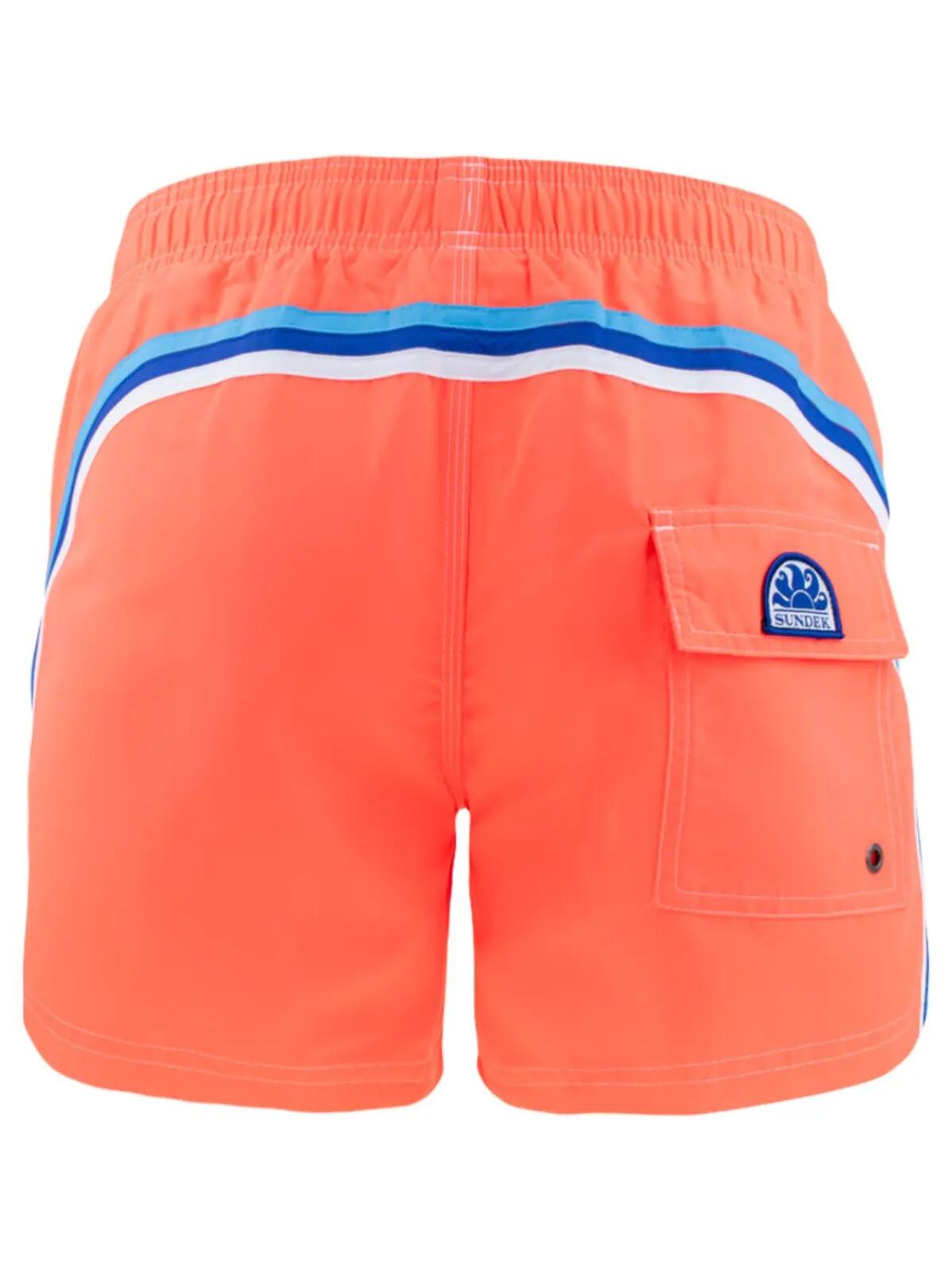 Heren Elastic Waist Zwemshort Fluo Oranje 6/6