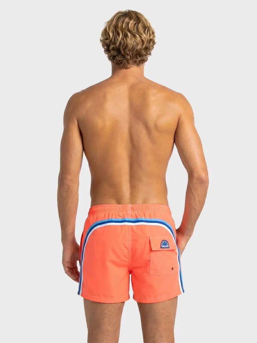 Heren Elastic Waist Zwemshort Fluo Oranje 3/6