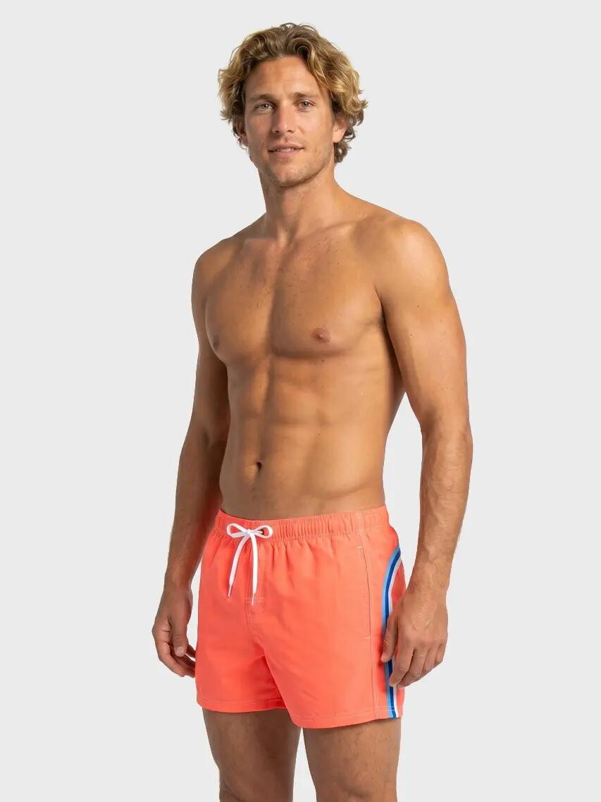 Heren Elastic Waist Zwemshort Fluo Oranje 2/6