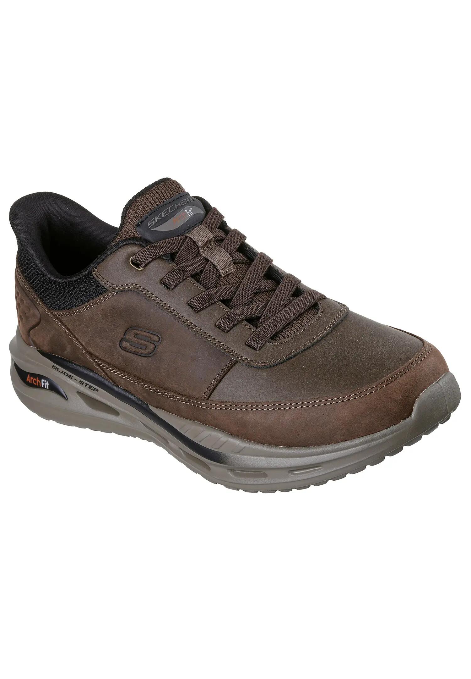 Buty SKECHERS ARCH FIT ORVAN - MOXLEY Brązowy 4/7