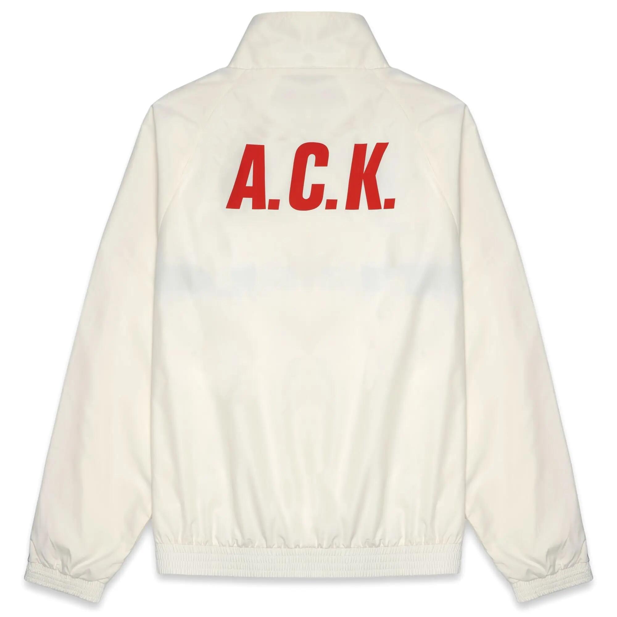 Felpa con zip da uomo in poliestere bianco da streetwear sportivo 3/6