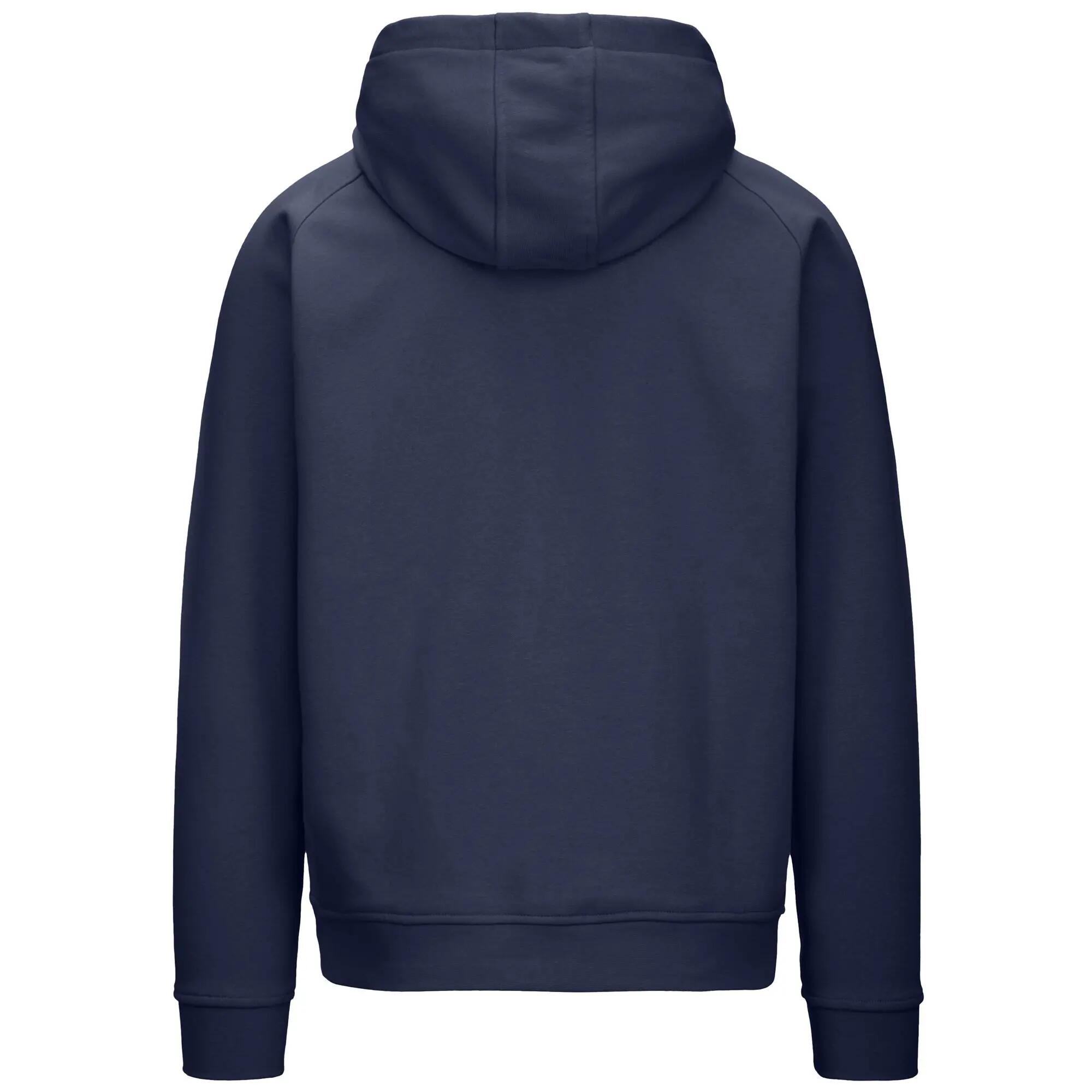 Felpa con cappuccio e zip da uomo in cotone blu da sportivo 3/3