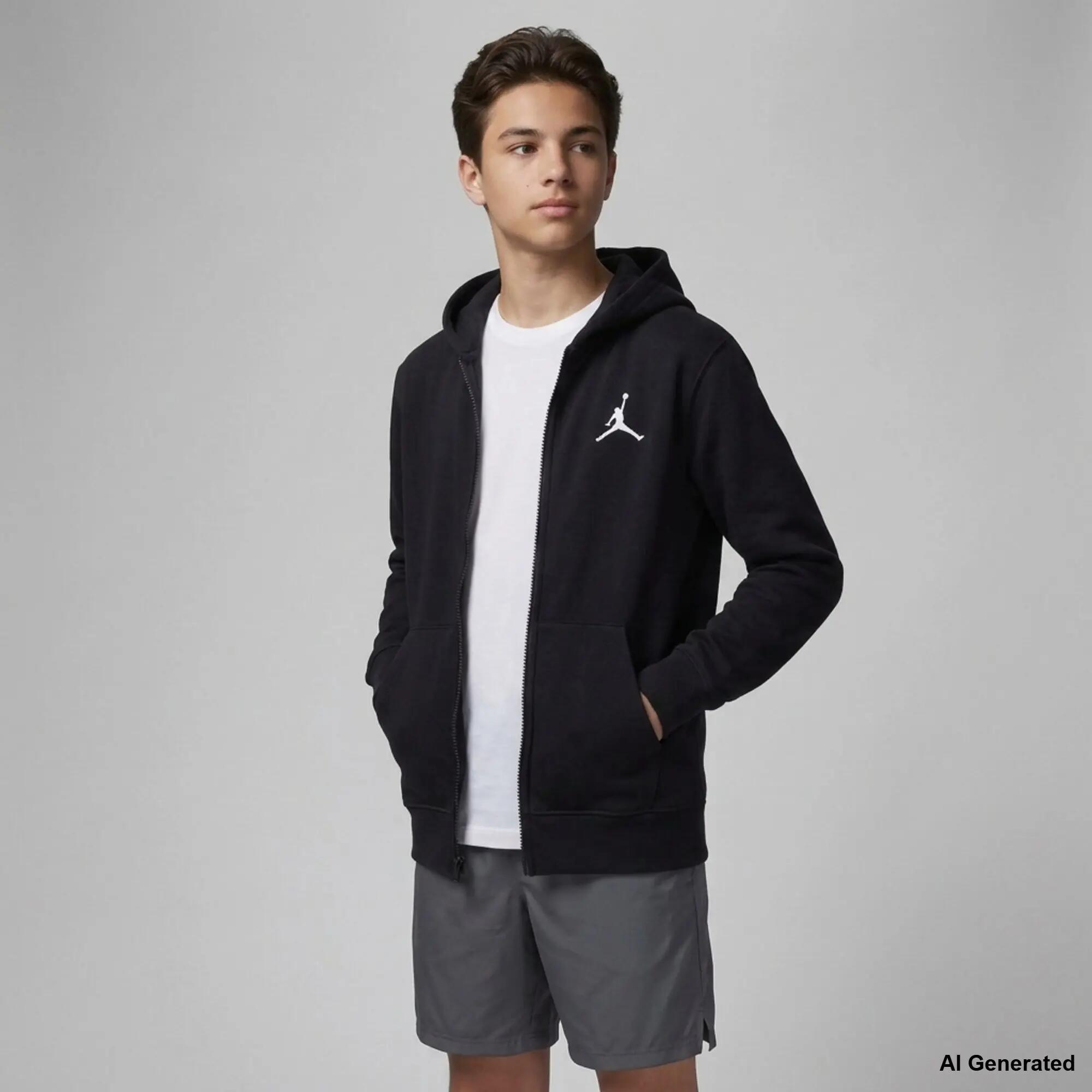 Kapuzenpullover Kinder Unisex Nike Sportswear Schwarz 95C573-023 3/5