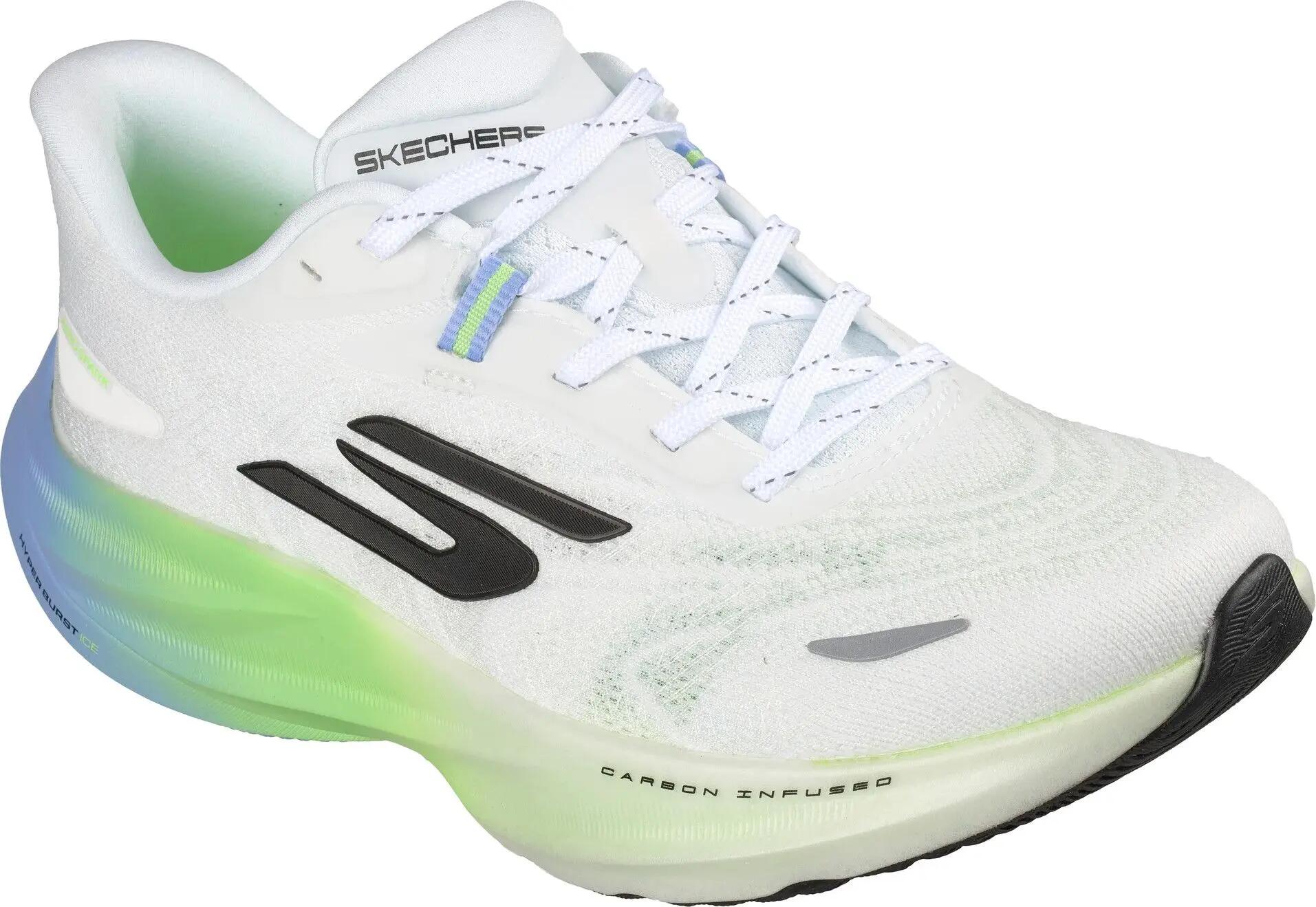 Zapatillas de running Skechers Aero Spark blancas/verdes para mujer 5/5
