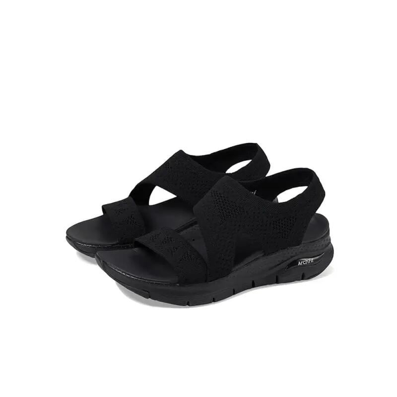 Sandales Plates Femme Skechers  Noir 7/7