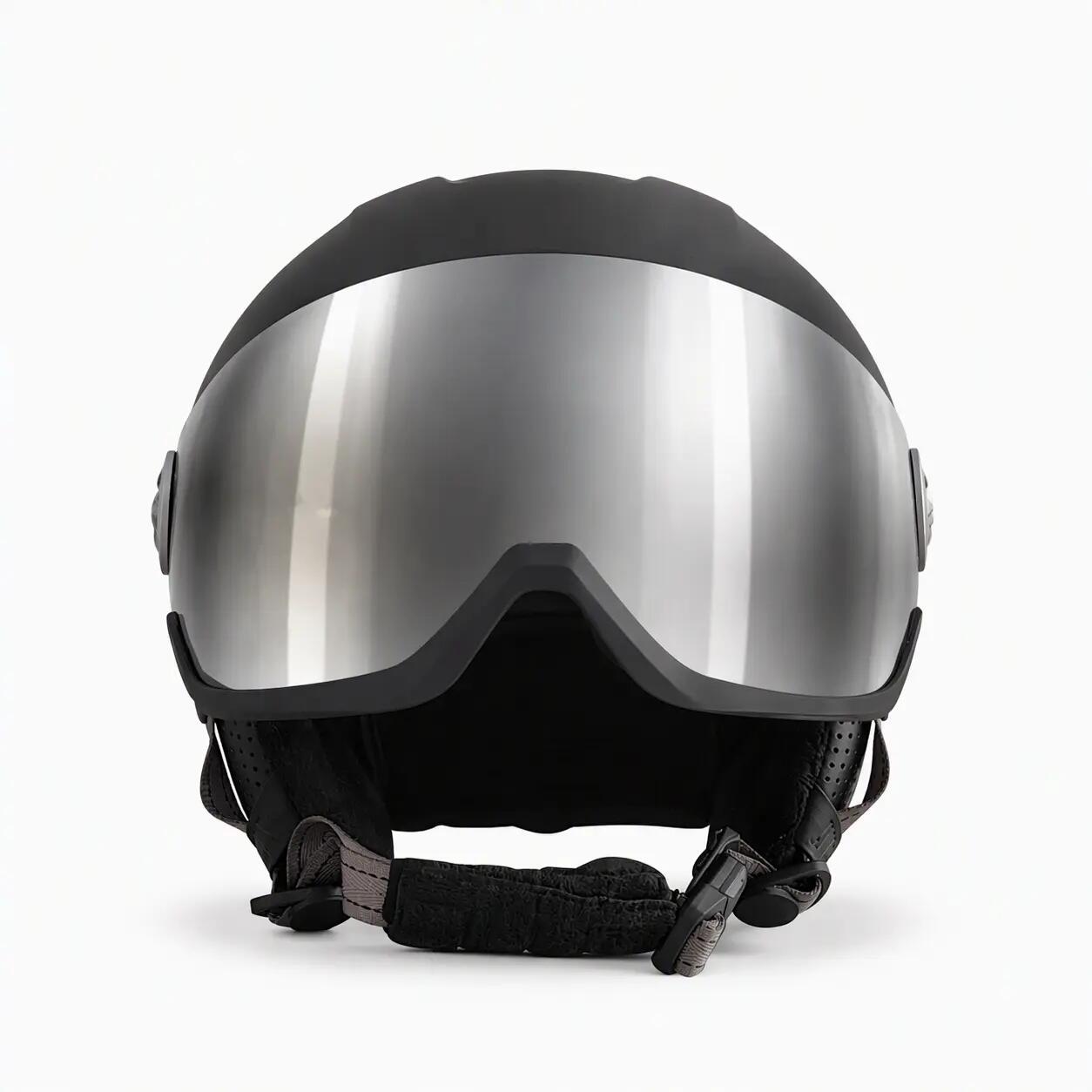 H-SHock Zwarte Ski/Snowboard Helm met Fotocromatisch Vizier 3/7