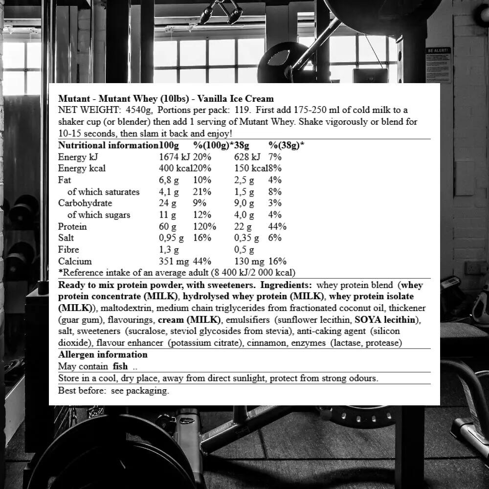 Mutant Mutant Whey (10lbs) Vanilla Ice Cream - Protéines 3/3