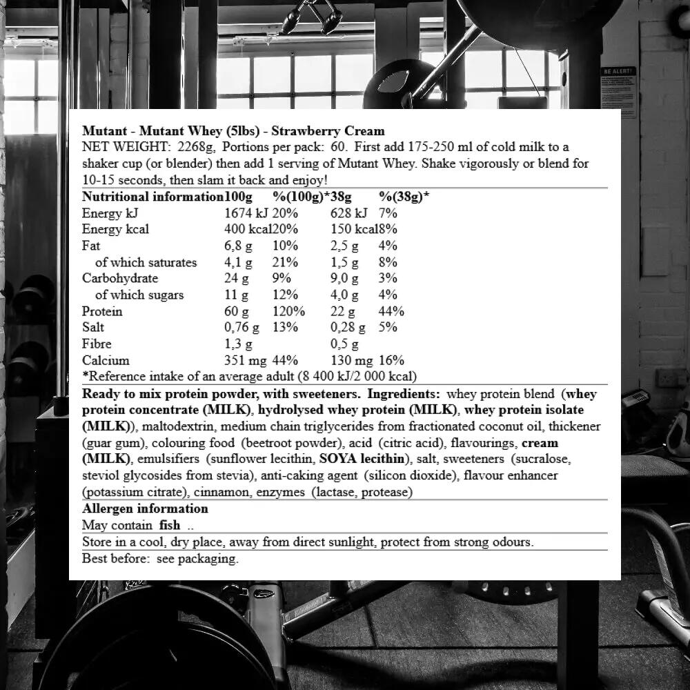 Mutant Mutant Whey (5lbs) Strawberry Cream - Protéines 3/3