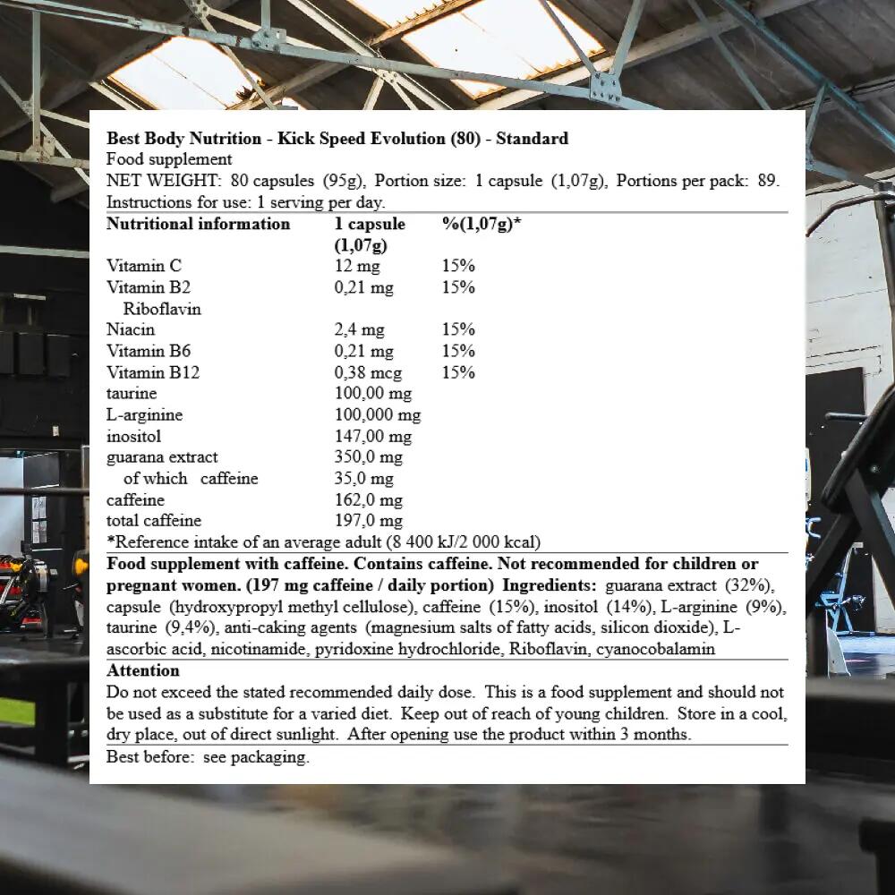 Best Body Nutrition Kick Speed Evolution (80) Standard - Pre-Workout 3/3
