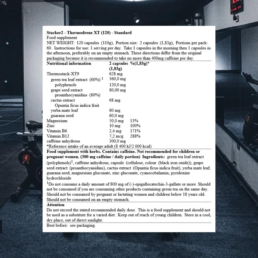Stacker2 Thermodrene XT (120) Standard - Dieta e gestione del peso 3/3