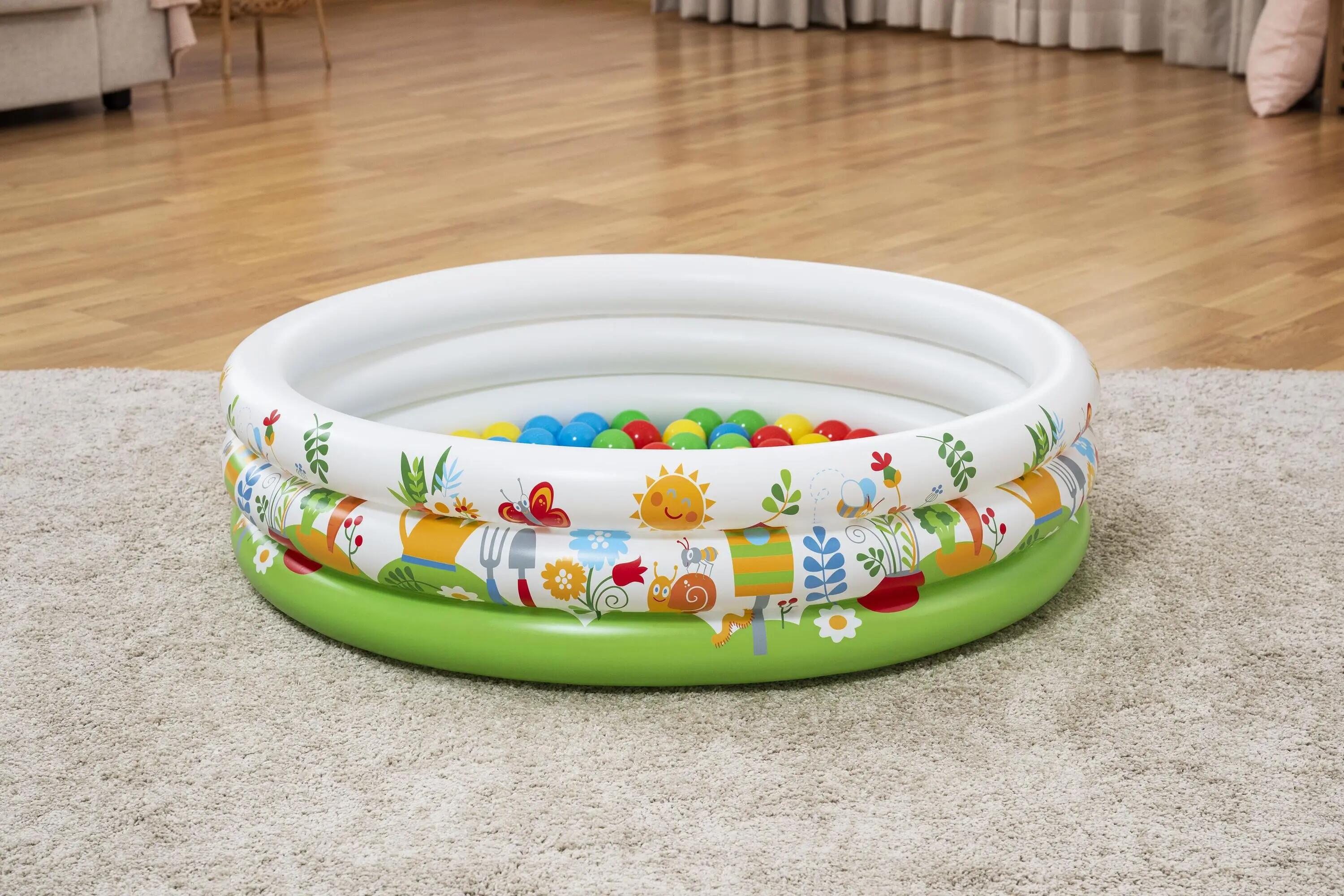 Piscina inflável infantil Bestway 3 aros 102x25 cm 4/5
