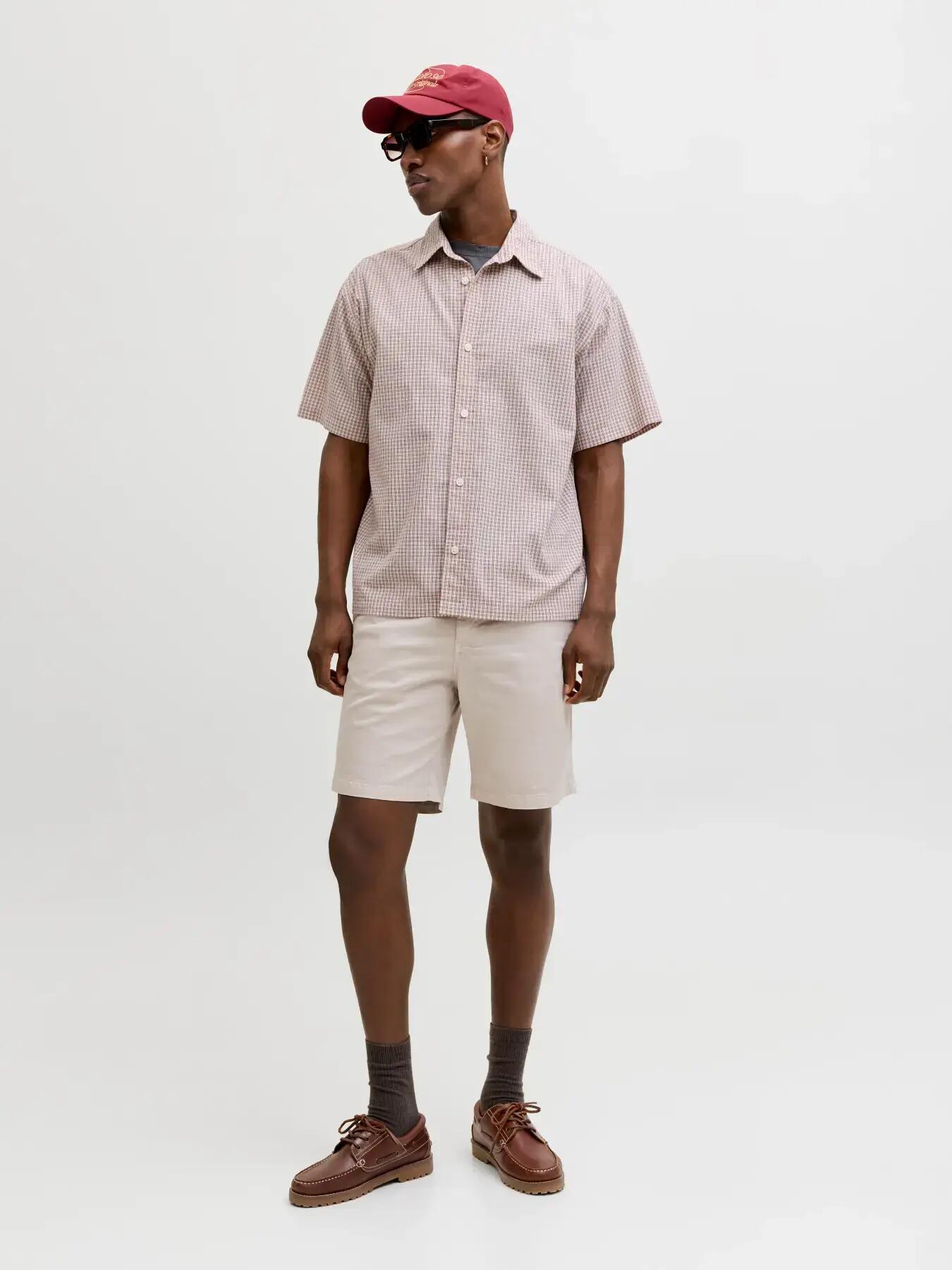 Homme Short chino Relaxed Fit Ace Vance Gris clair 5/8