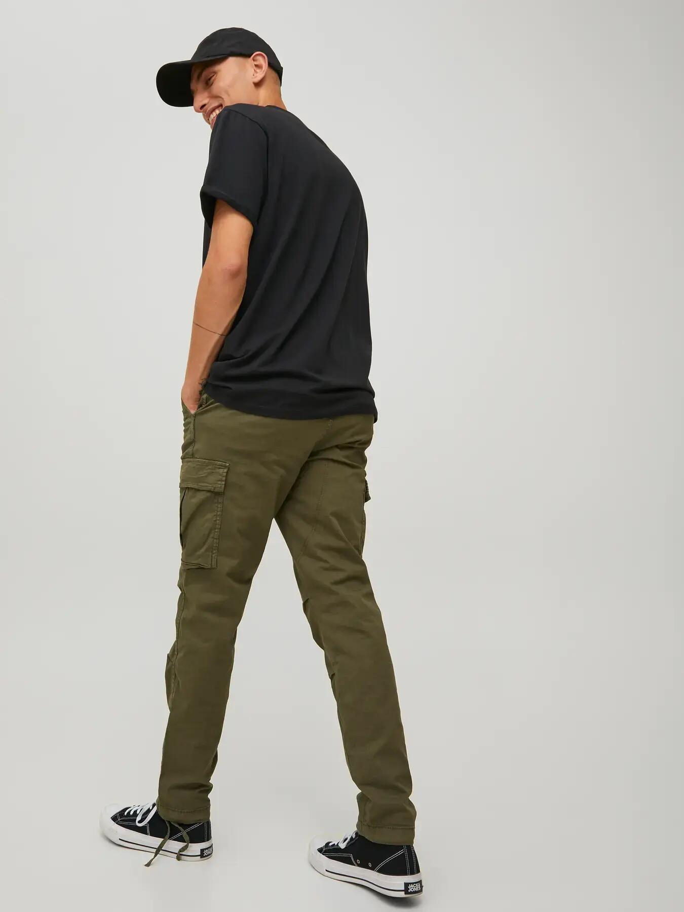 Homme Pantalon cargo Tapered Fit Ace Tucker L30 Vert foncé 8/8