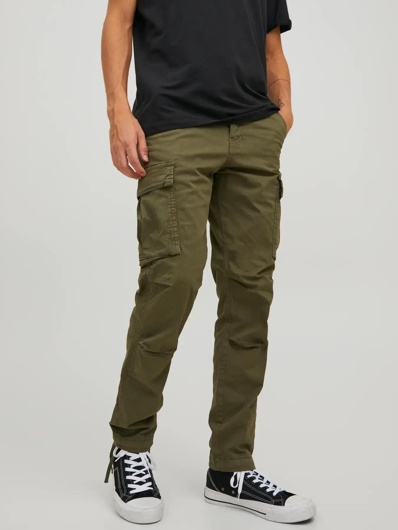Homme Pantalon cargo Tapered Fit Ace Tucker L30 Vert foncé 3/8
