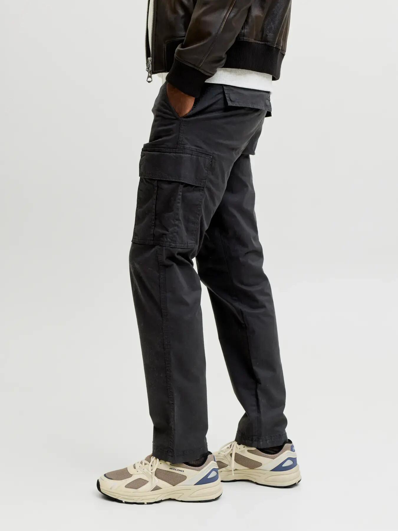 Herren Cargohose Relaxed Fit Kane Frank L30 Schwarz 7/8