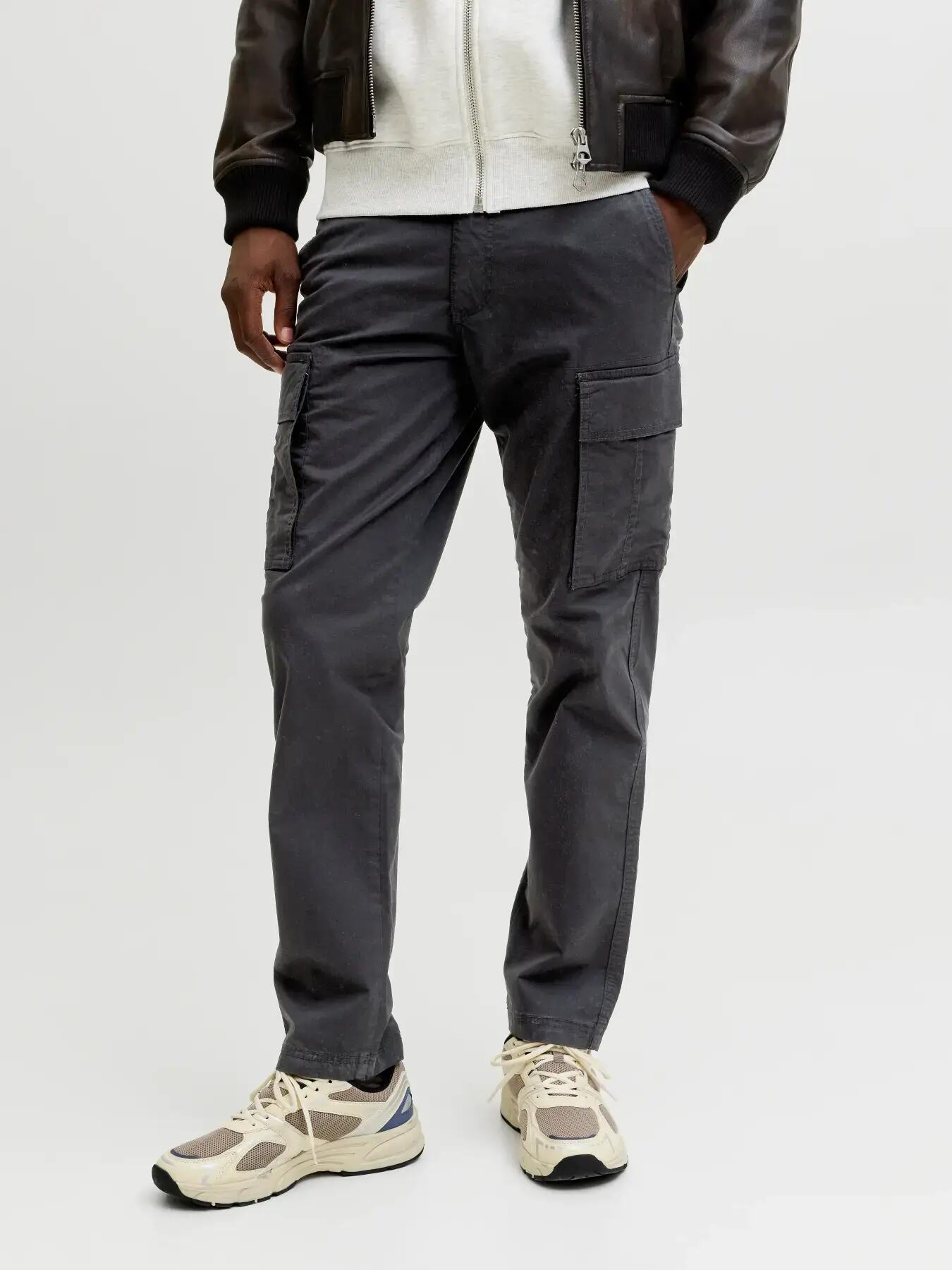 Herren Cargohose Relaxed Fit Kane Frank L30 Schwarz 3/8